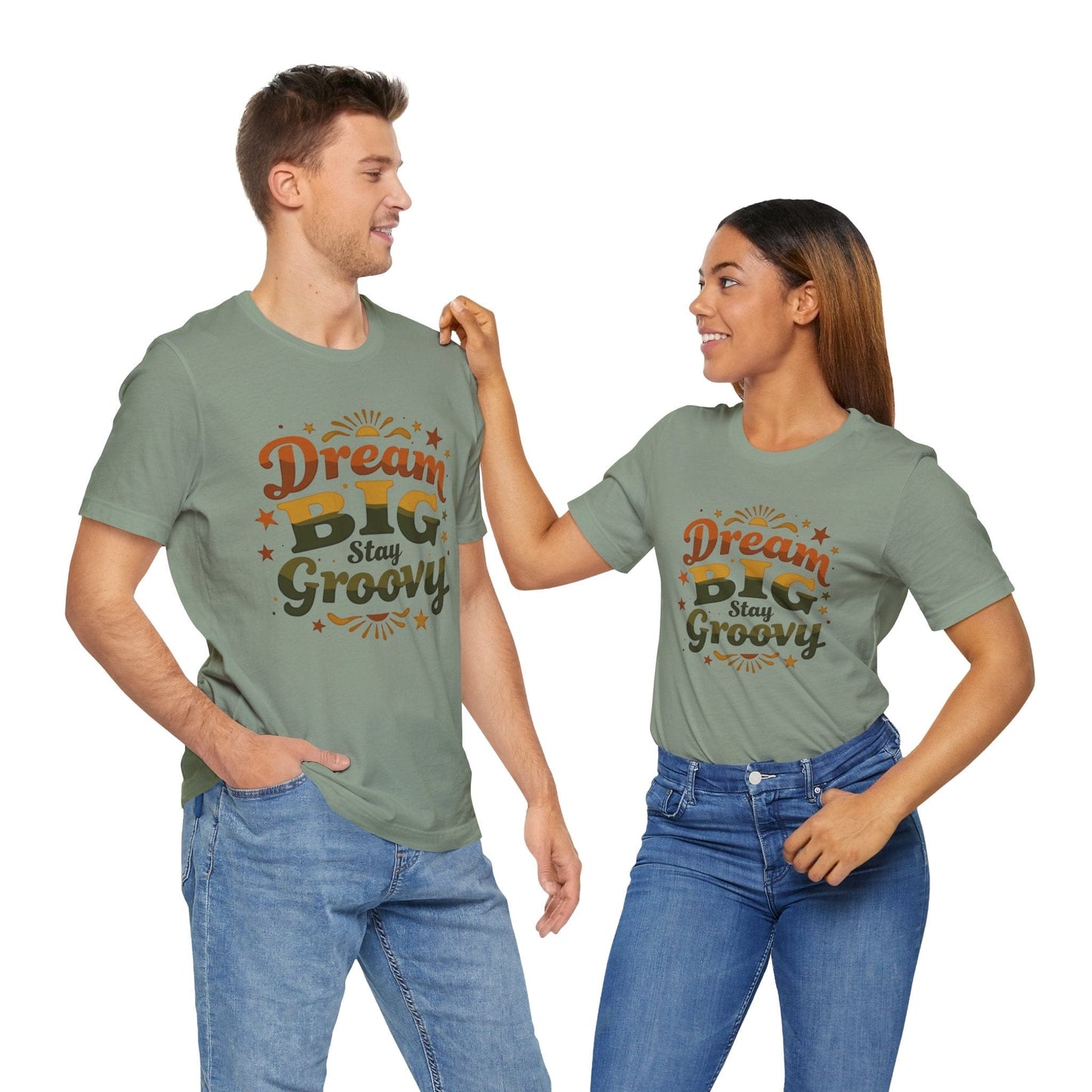 Dream Big Stay Groovy Unisex Tee | Retro Positive Vibes
