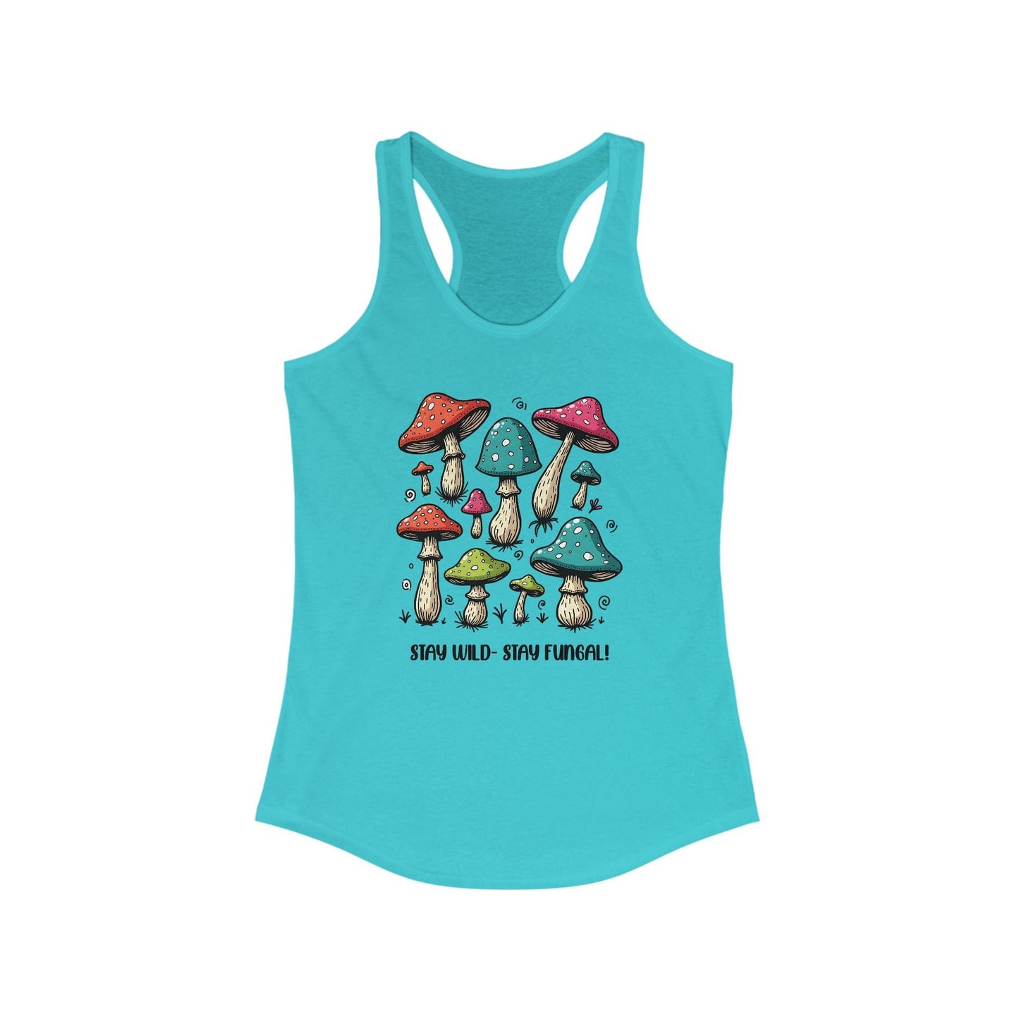 Stay Wild Mushroom Design Racerback Tank | Fun & Comfortable