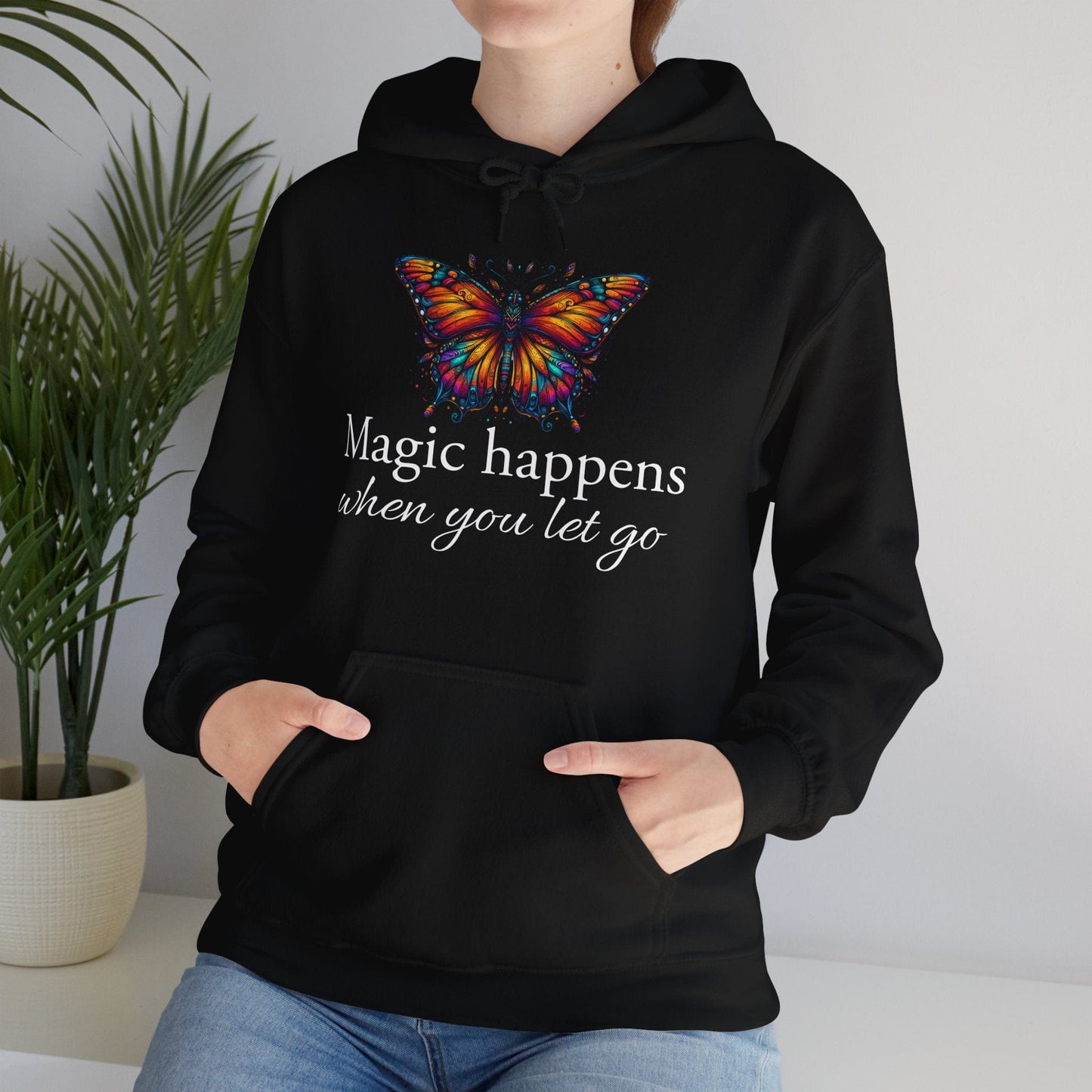Magic Happens Butterfly Unisex Hooded Sweatshirt