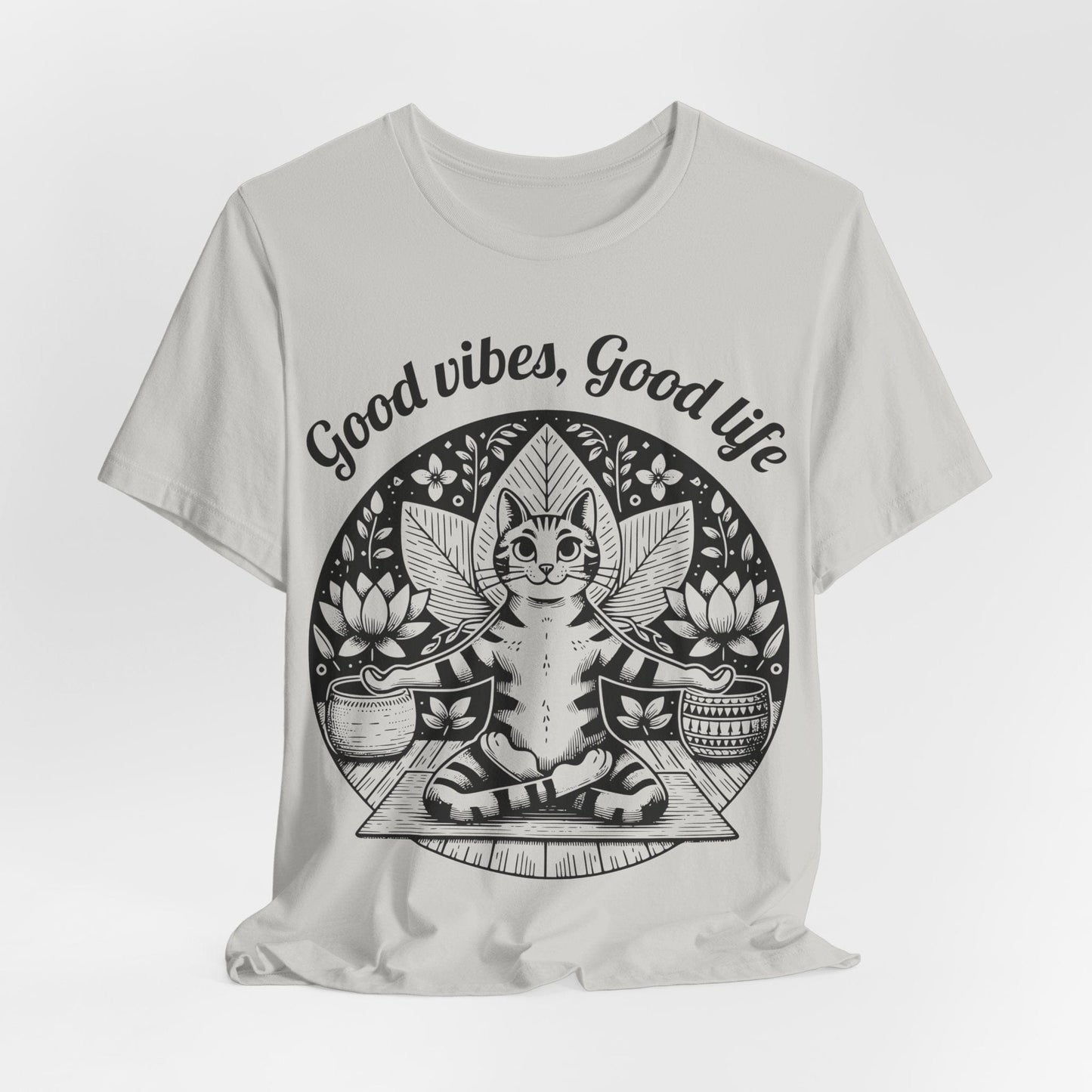 Good Vibes, Good Life Cat Tee | Fun & Positive Style