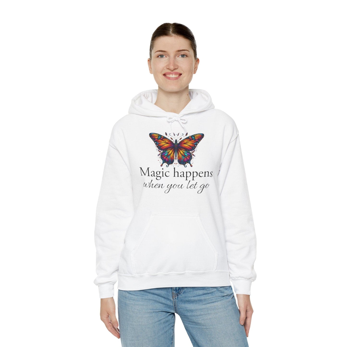 Magic Happens Butterfly Unisex Hooded Sweatshirt