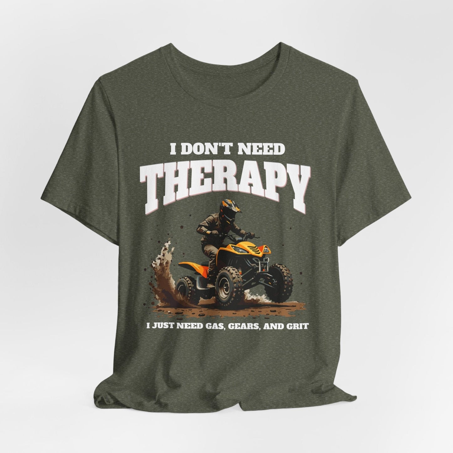 Men's Adventure Therapy T-Shirt- Gas, Gears, and Grit Design