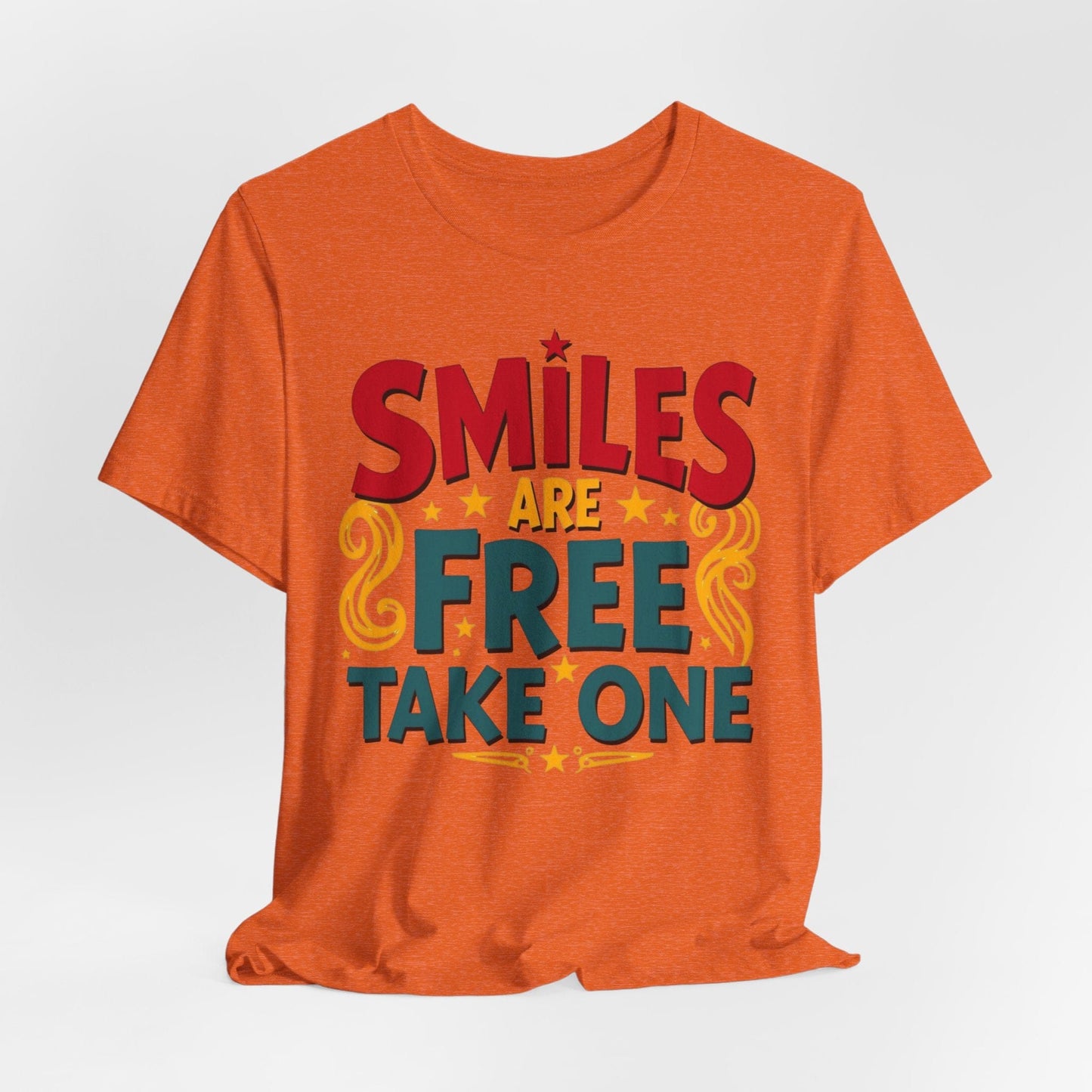 Unisex Smiles Are Free Tee - Comfortable Casual Shirt for Joyful Moments