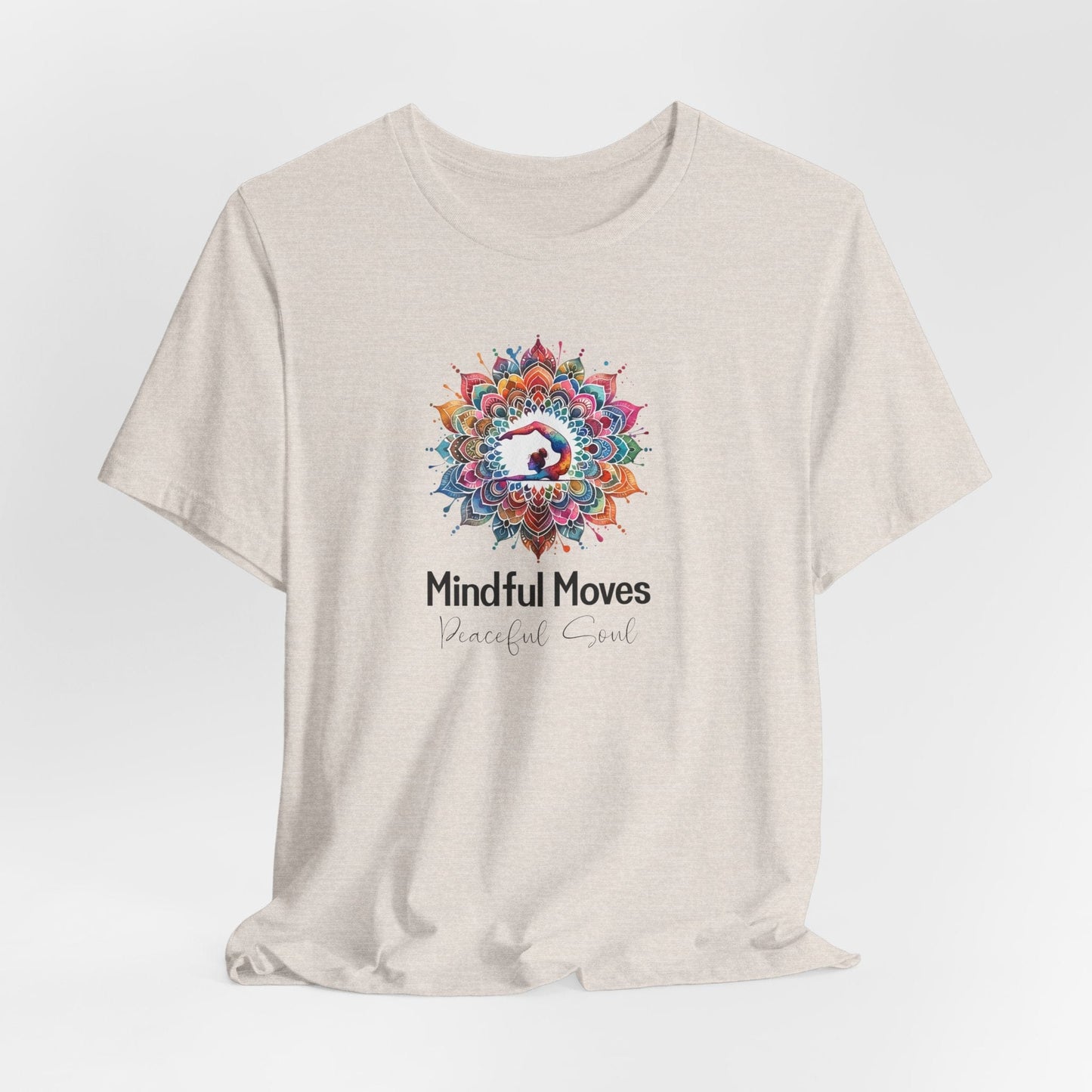 Yoga Tee - Mindful Moves, Peaceful Soul Design