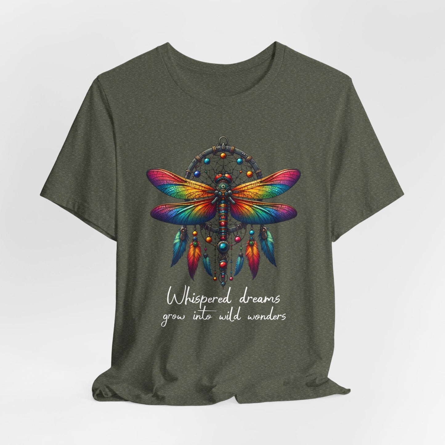 Dreamcatcher Dragonfly Jersey T-Shirt | Boho-Inspired Design