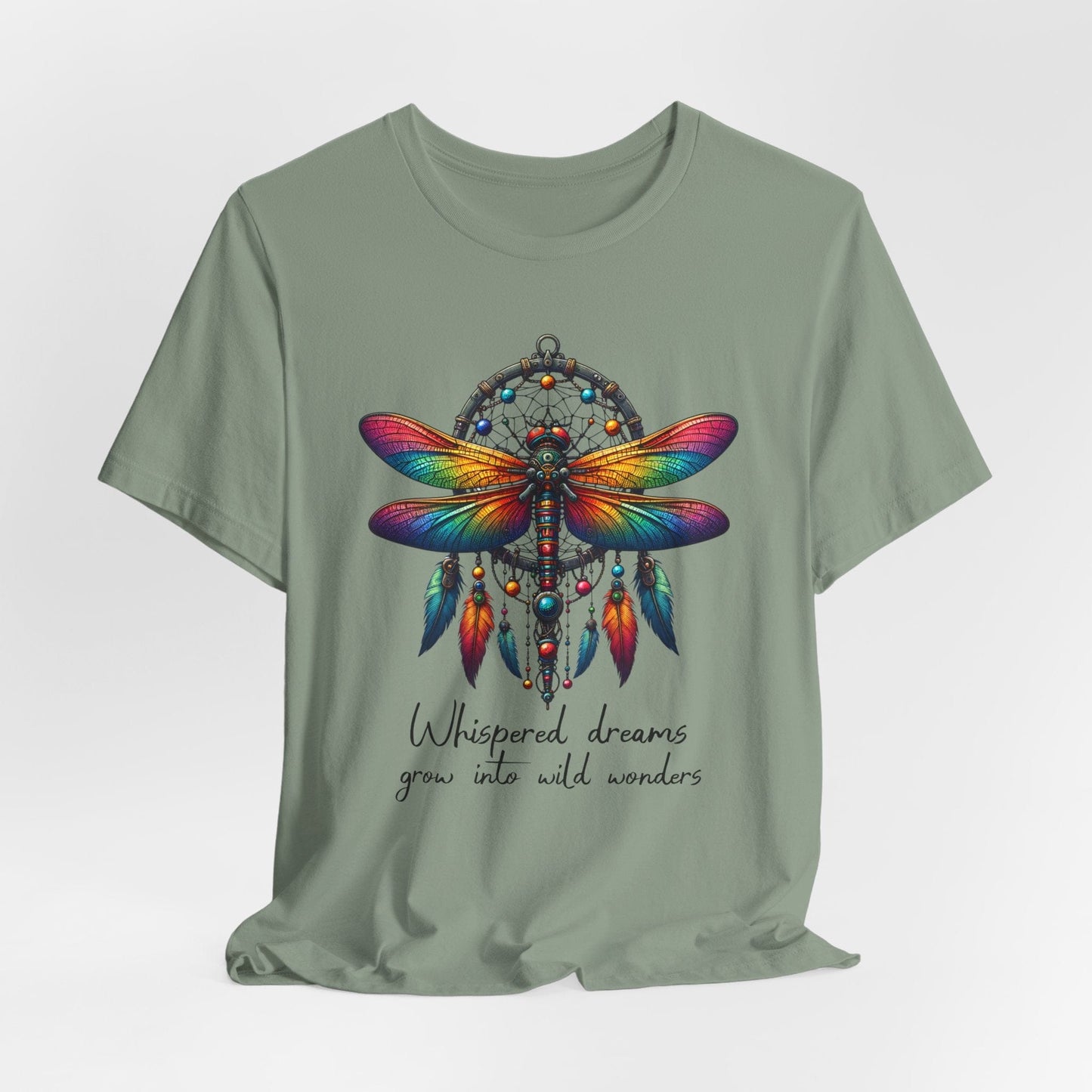 Dreamcatcher Dragonfly Jersey T-Shirt | Boho-Inspired Design
