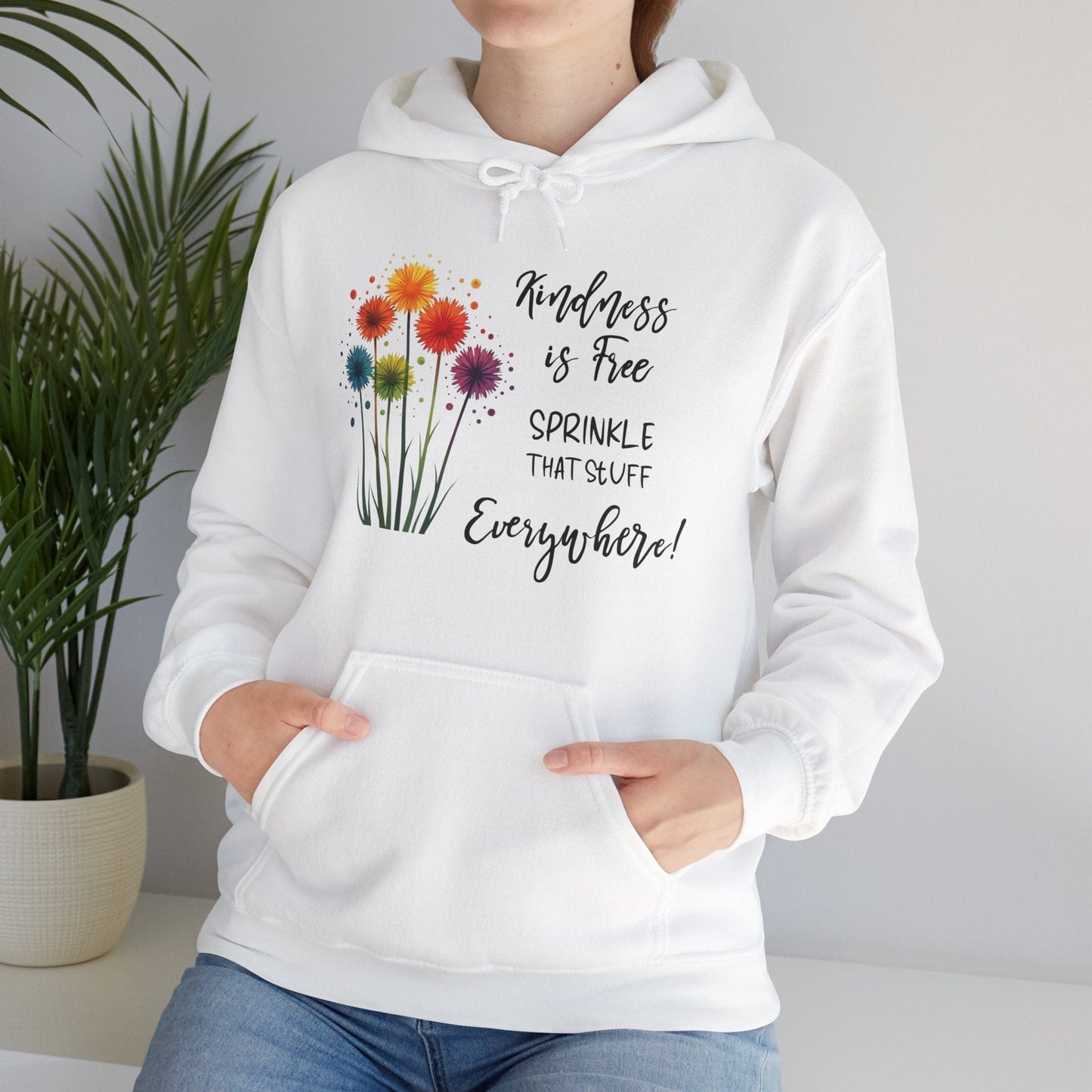 Kindness is Free Floral Hoodie | Cozy & Inspirational