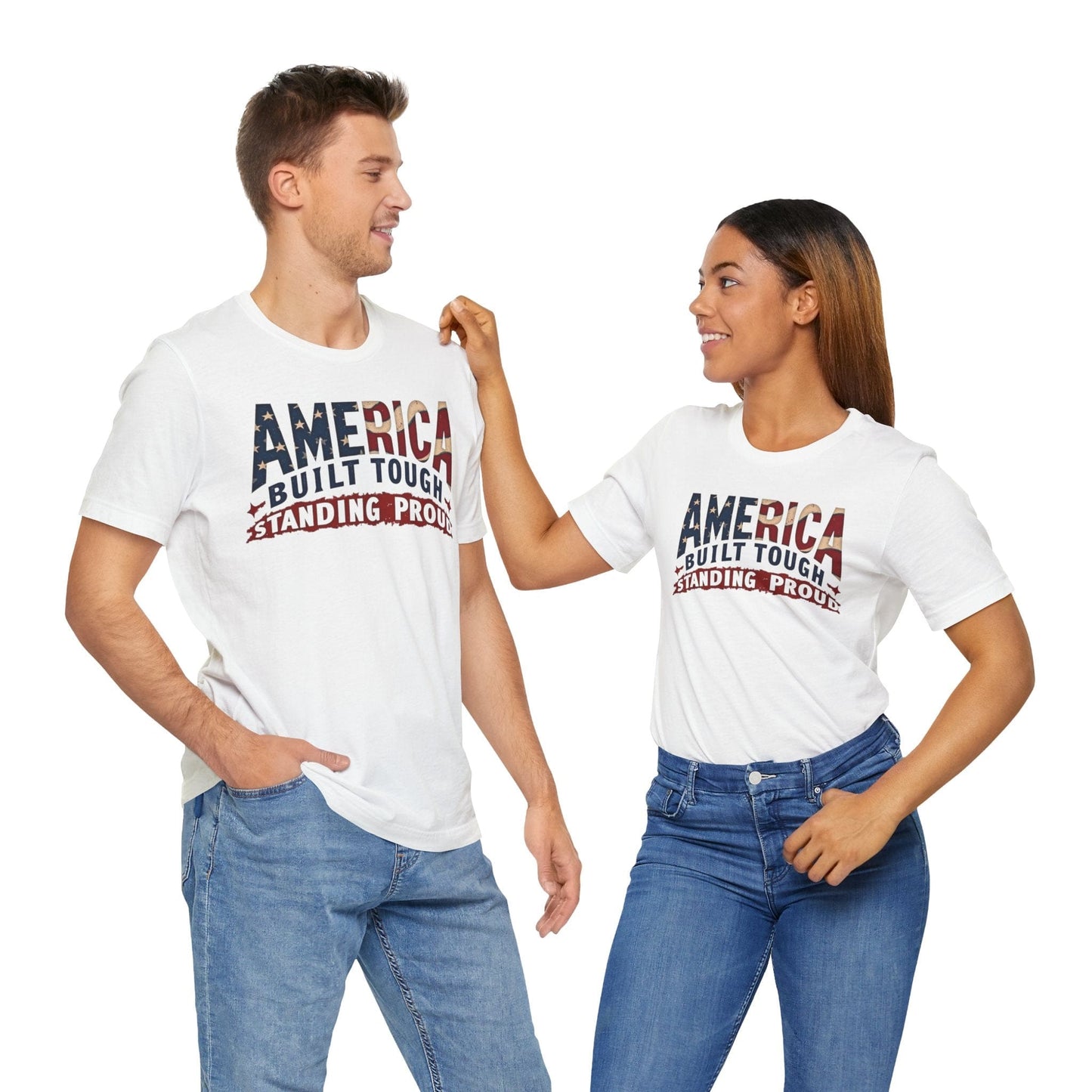 "America Built Tough" Patriotic T-Shirt | Strong & Proud Design