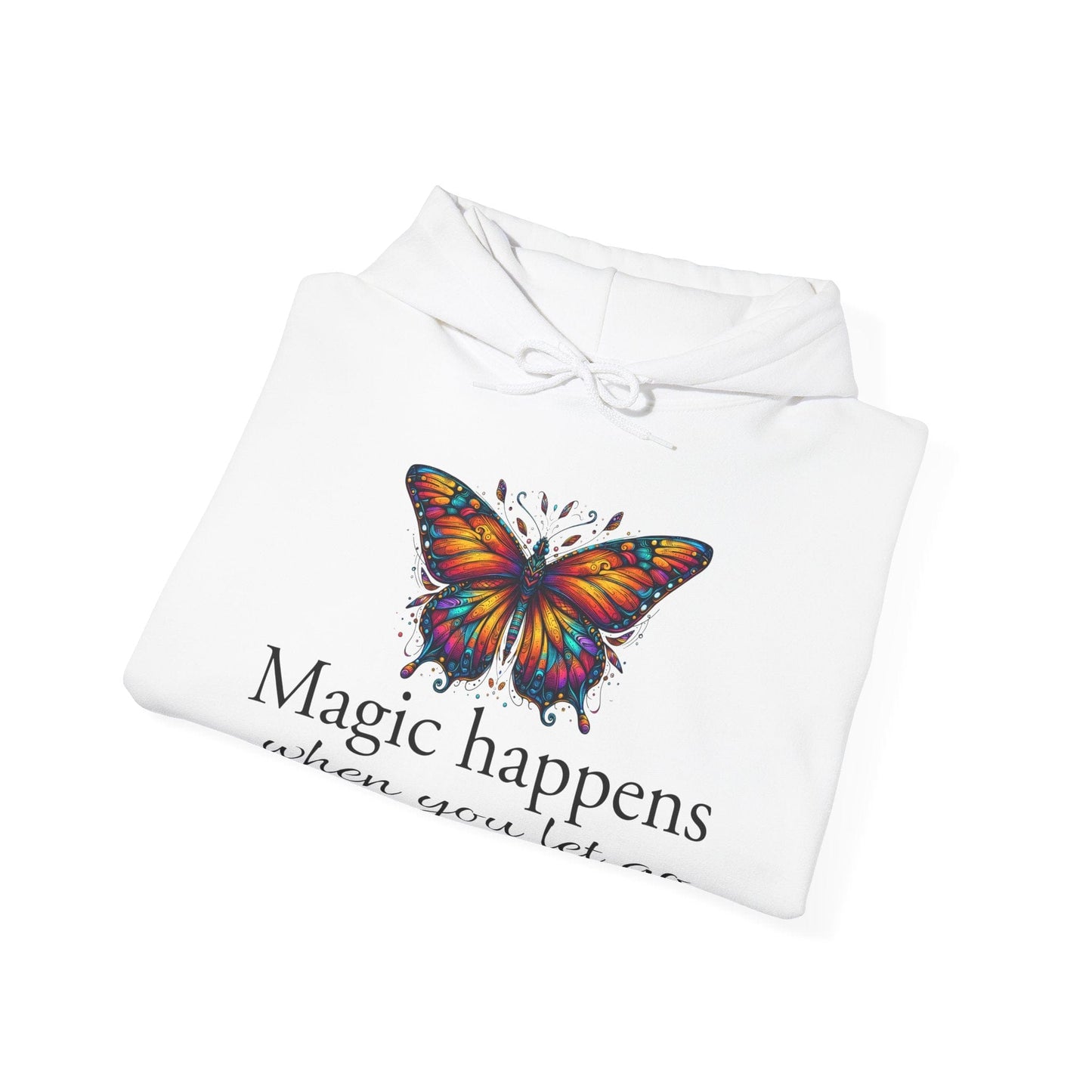 Magic Happens Butterfly Unisex Hooded Sweatshirt