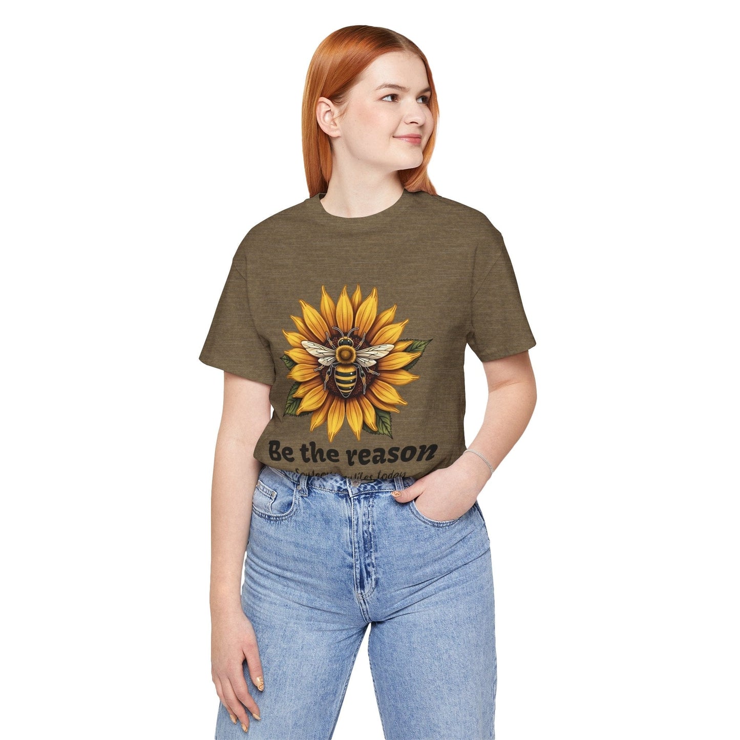 "Be the Reason" Sunflower Unisex Tee | Inspirational Design