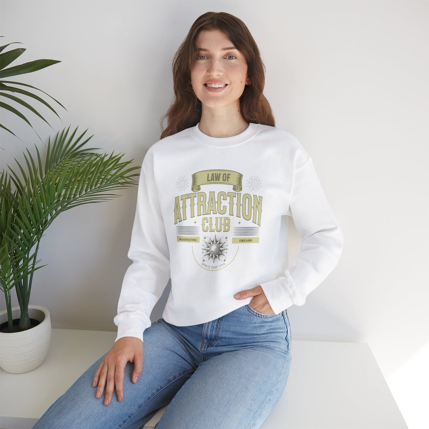 Law of Attraction Club Unisex Heavy Blend Crewneck Sweatshirt - Manifest Your Dreams