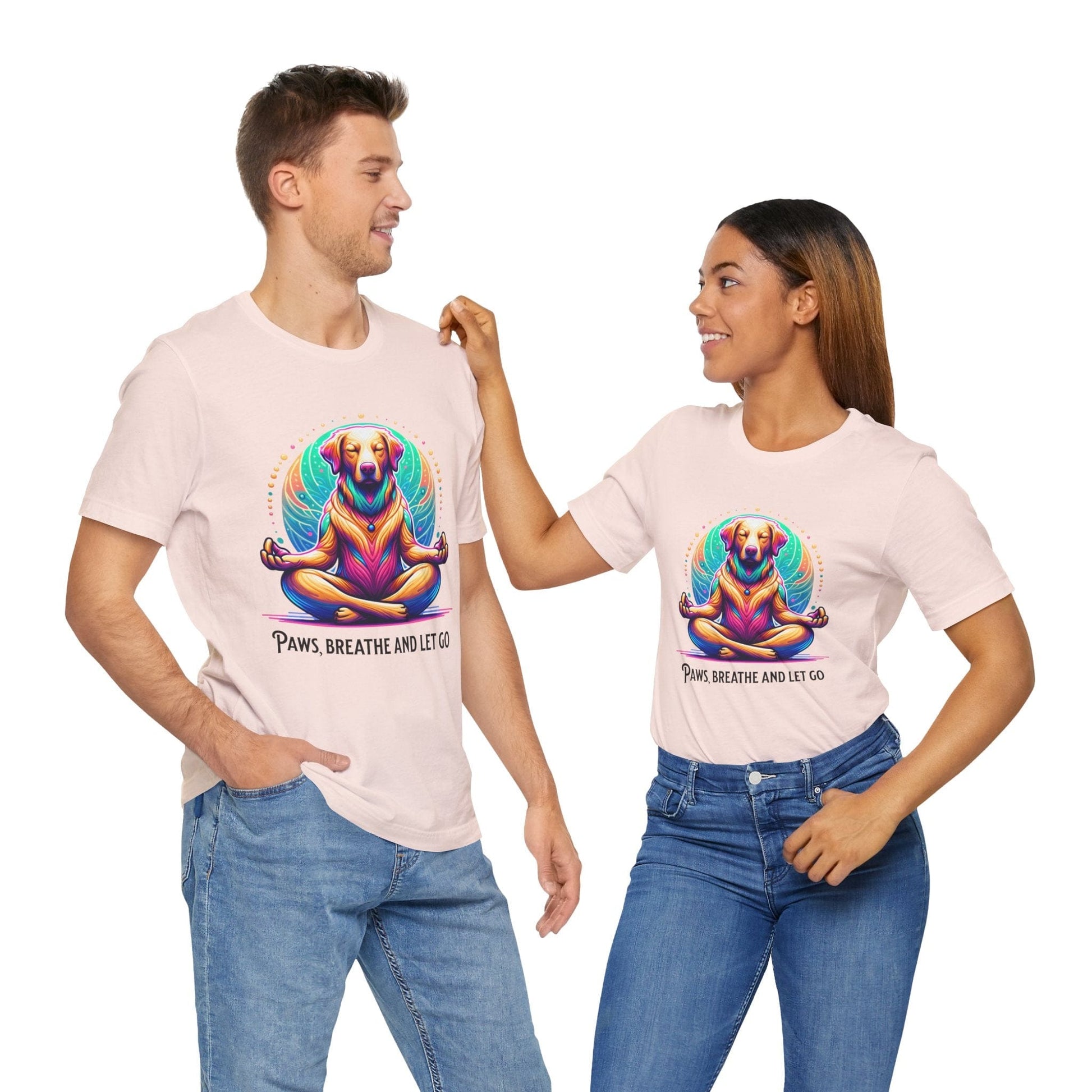 Paws Breathe and Let Go Dog Tee | Unisex Relaxing Design