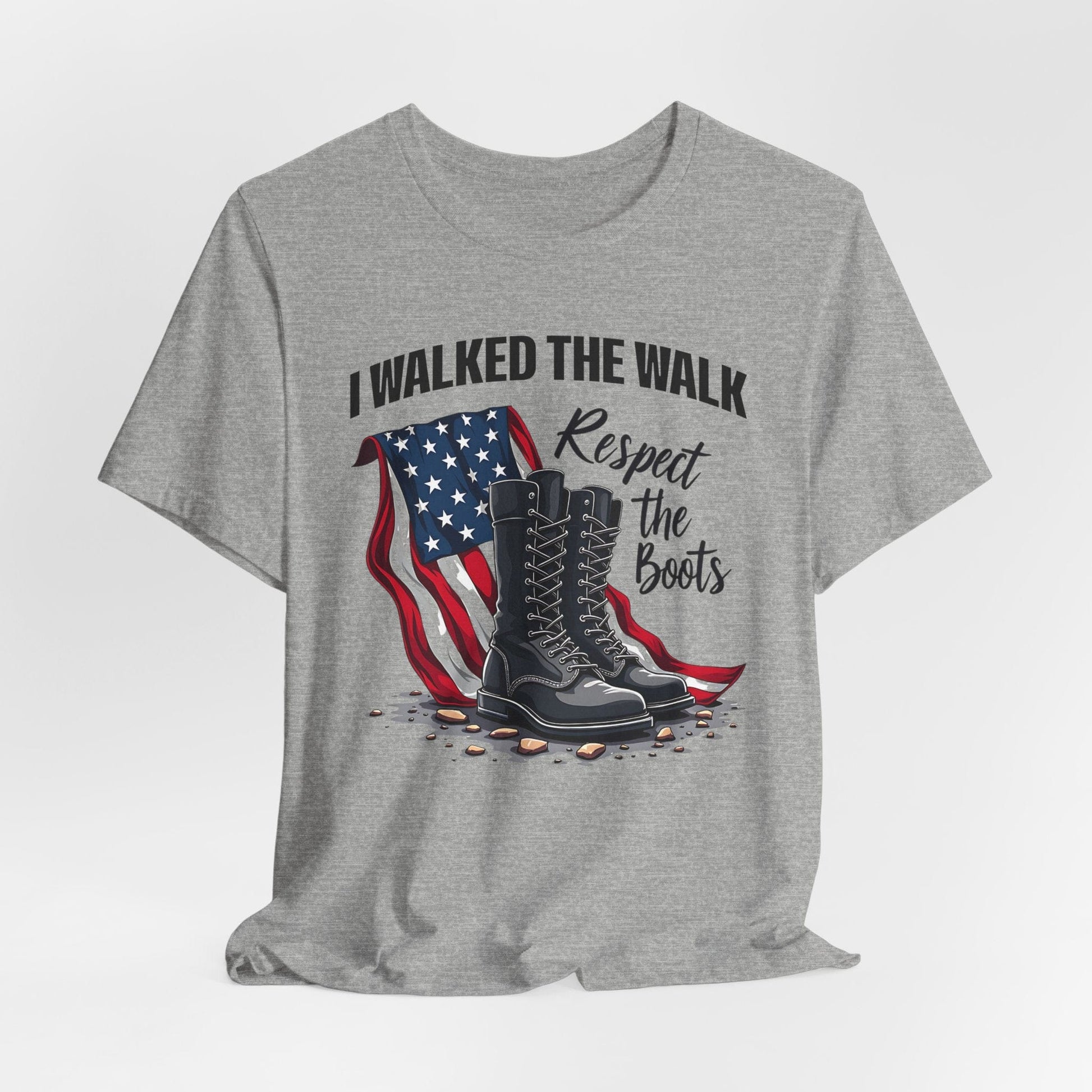 Respect the Boots Graphic T-Shirt for Veterans | Honor & Pride