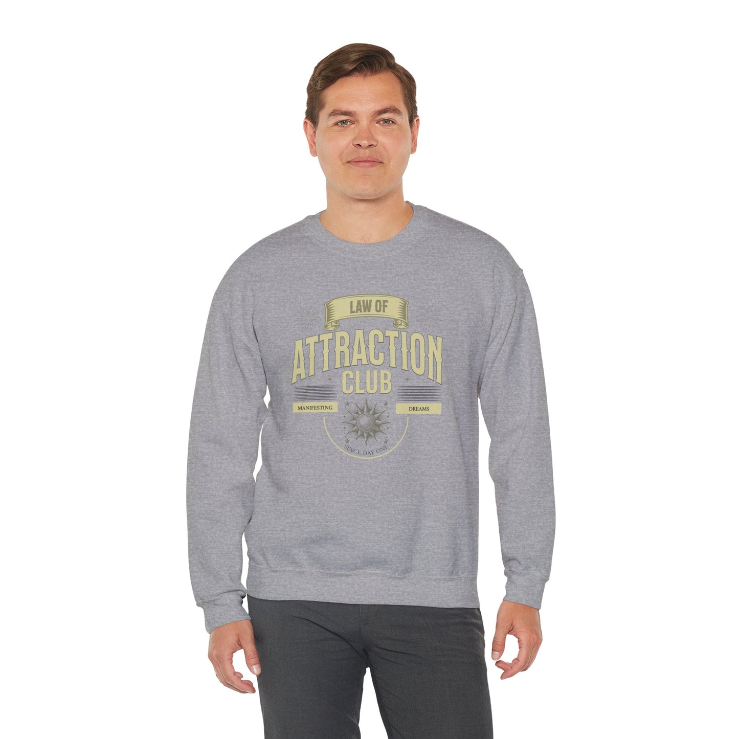 Law of Attraction Club Unisex Heavy Blend Crewneck Sweatshirt - Manifest Your Dreams