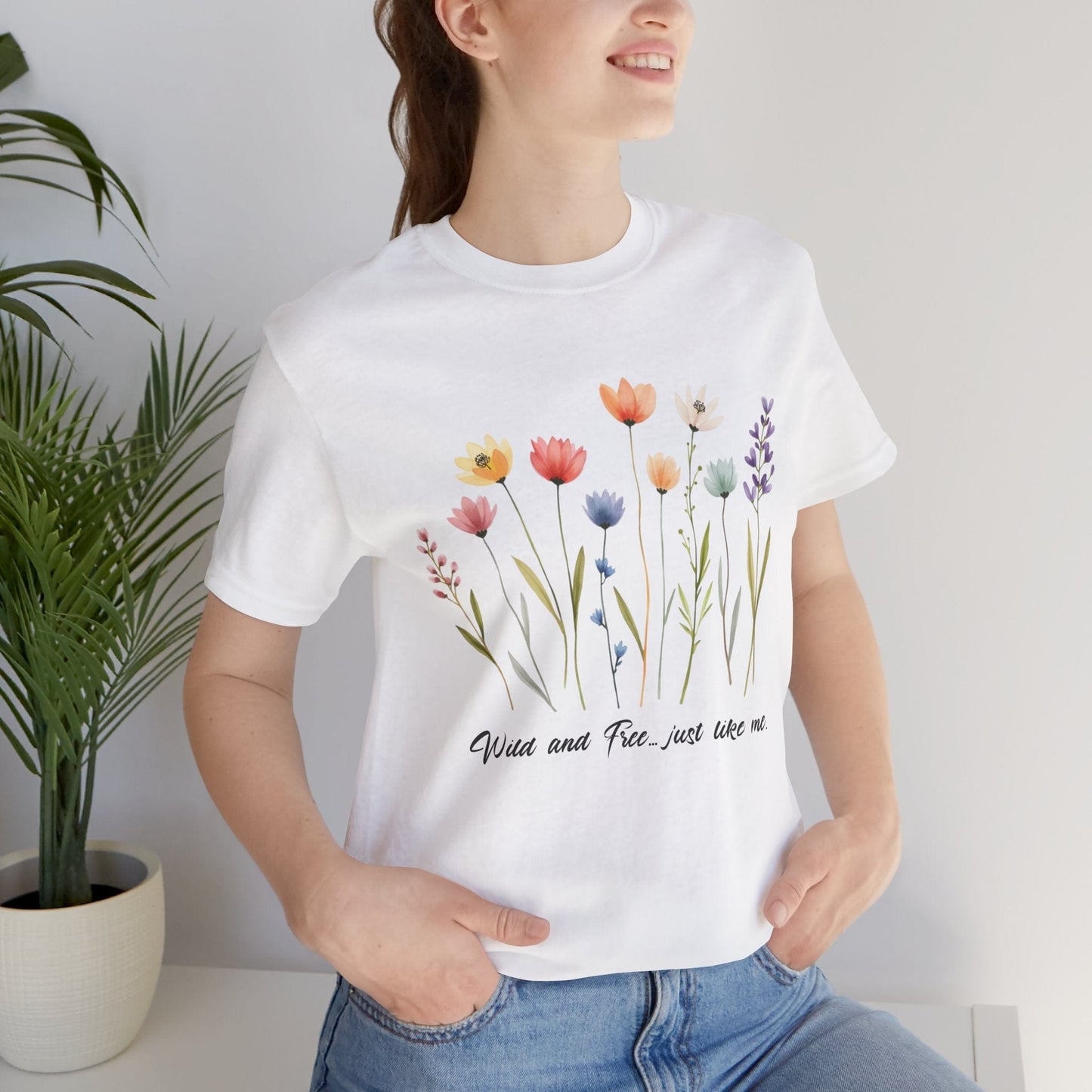 Wildflower Garden Unisex Tee - Floral Short Sleeve Shirt