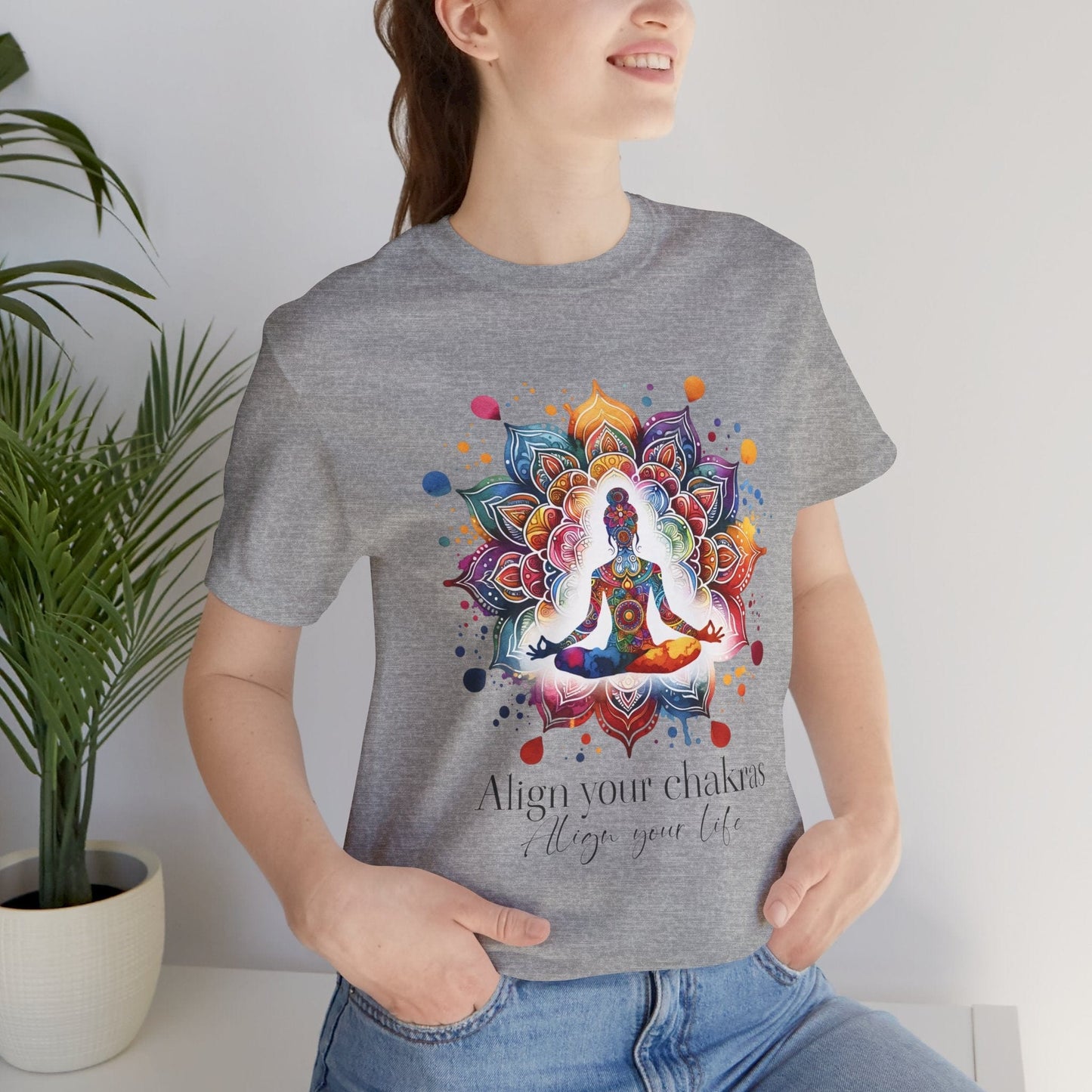 Align Your Chakras Unisex Tee | Colorful Meditation Shirt