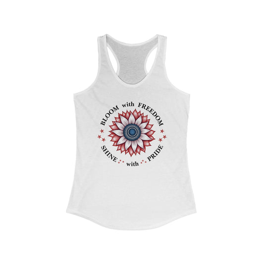 Bloom with Freedom Women's Racerback Tank Top