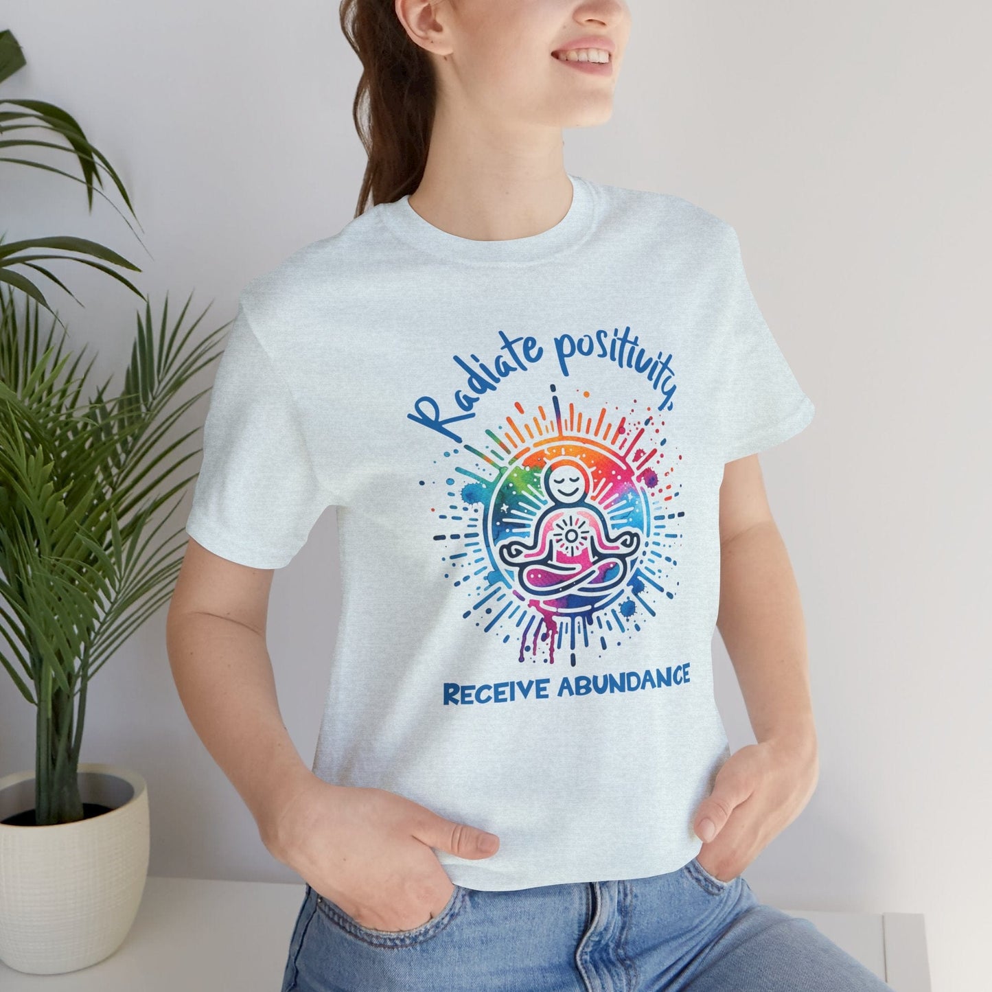 Radiate Positivity Tee - Unisex Jersey Short Sleeve Tee for Abundance Lovers