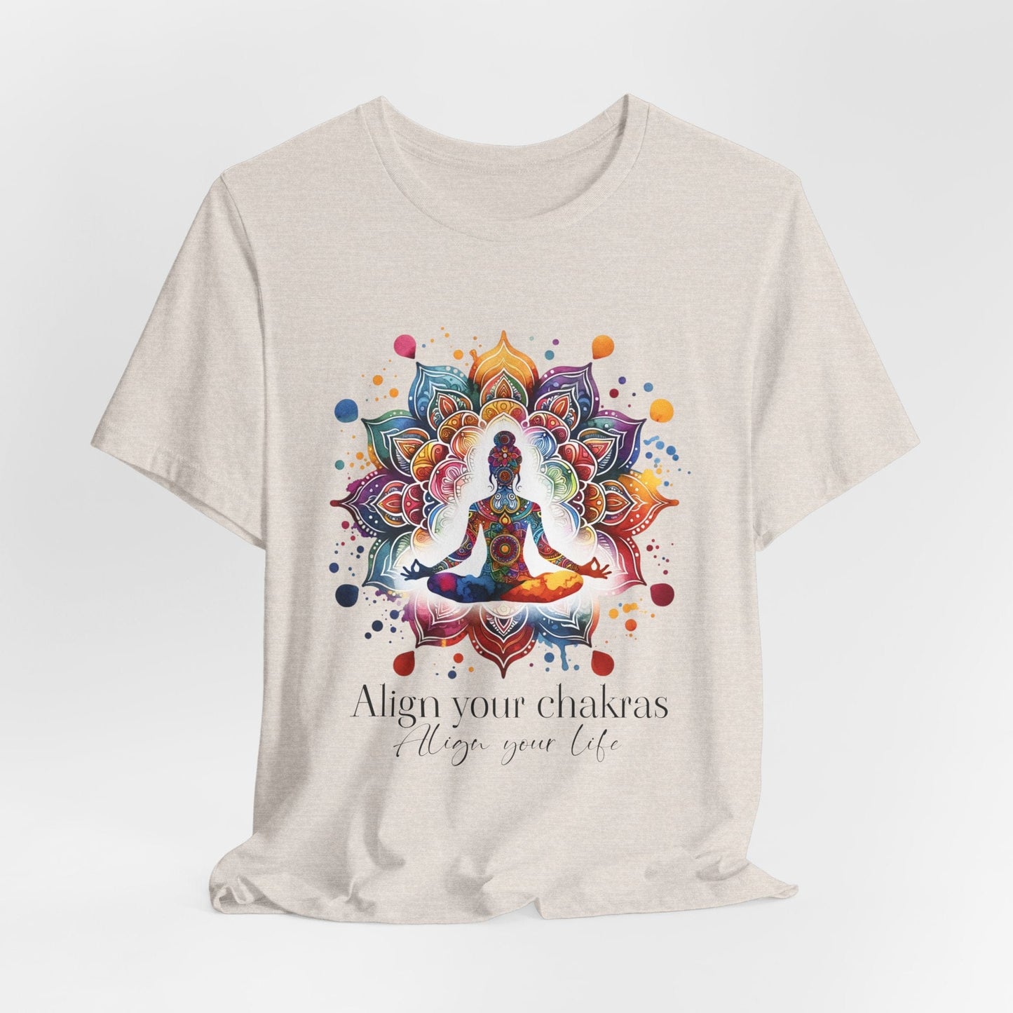 Align Your Chakras Unisex Tee | Colorful Meditation Shirt