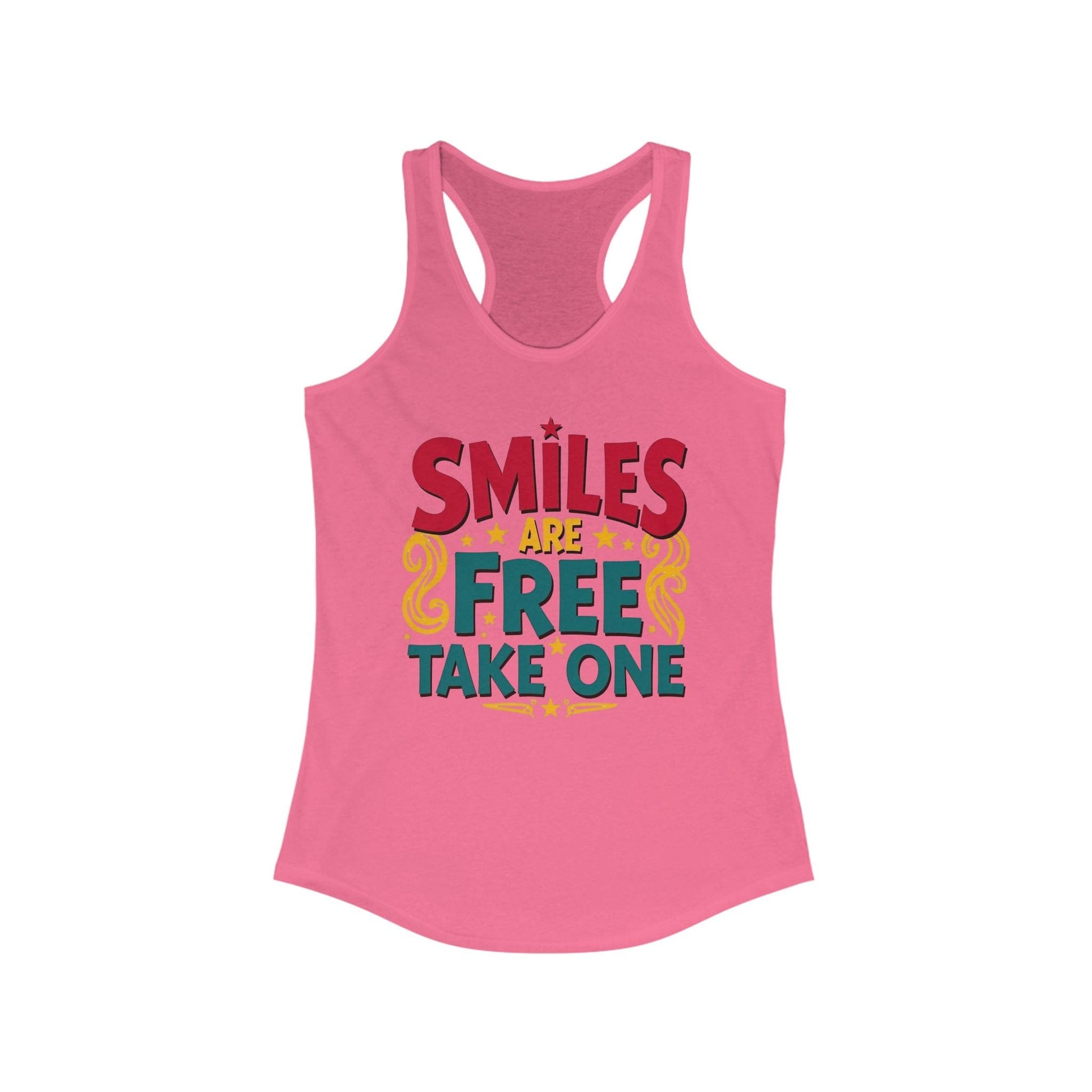 Smiles Are Free Racerback Tank | Retro Design | Fun & Comfortable