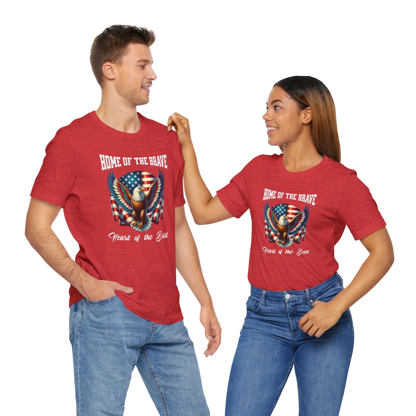 Home of the Brave Eagle Tee - Patriotic Unisex Short Sleeve Shirt