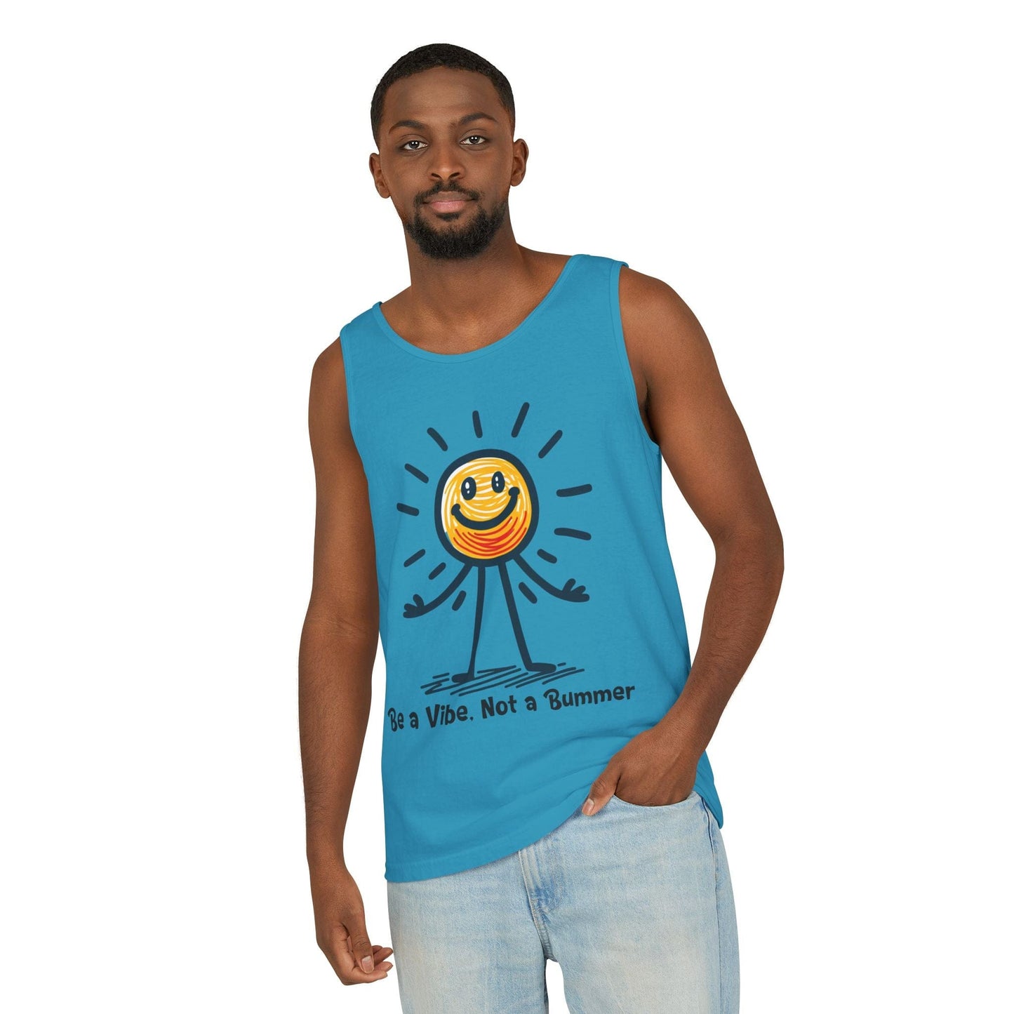 Tank Top Be a Vibe, Not a Bummer Stickman Humor Unisex
