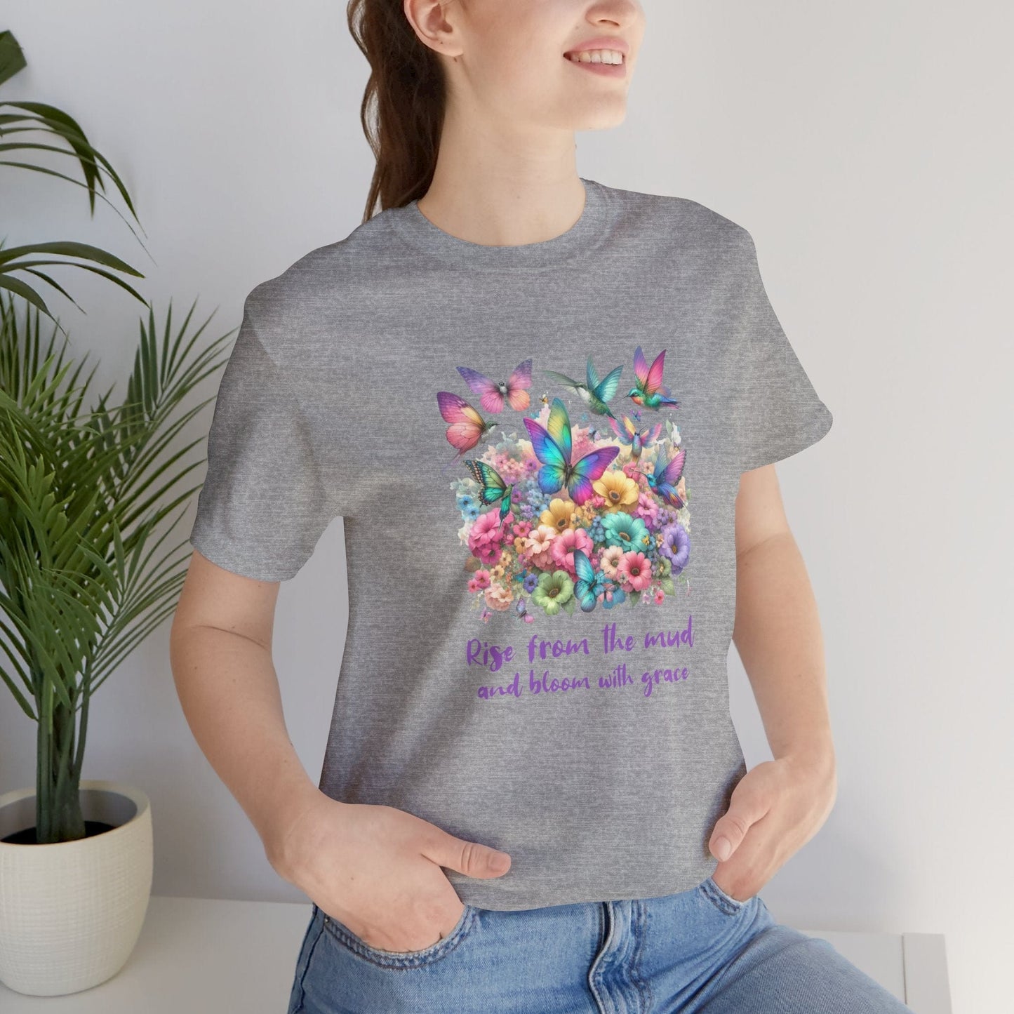Rise from the Mud Butterfly Tee - Inspirational Unisex Jersey T-Shirt