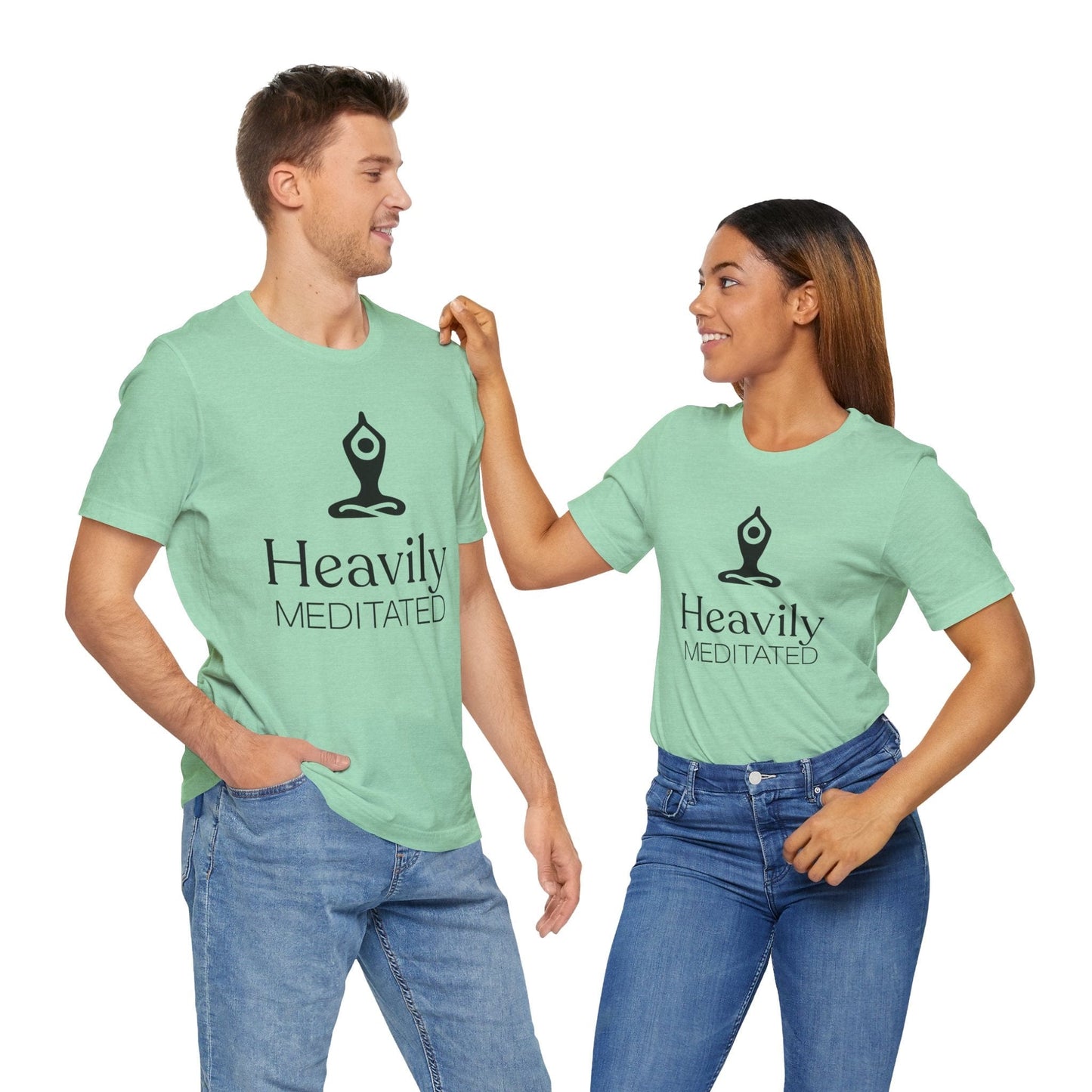 Heavily Meditated Unisex Short Sleeve Tee - Comfortable Yoga & Mindfulness Tee