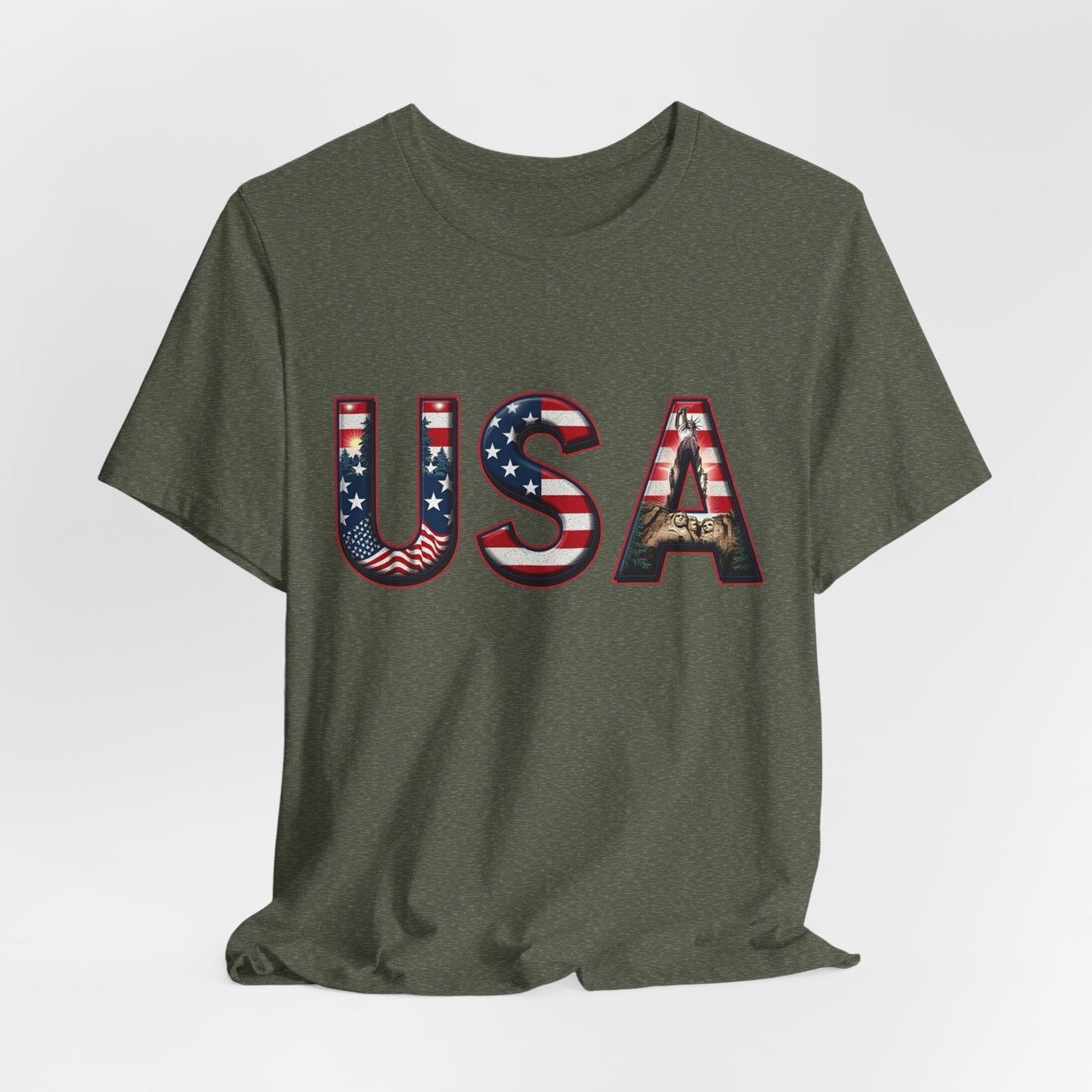 Patriotic USA Graphic T-Shirt - Unisex Short Sleeve Shirt