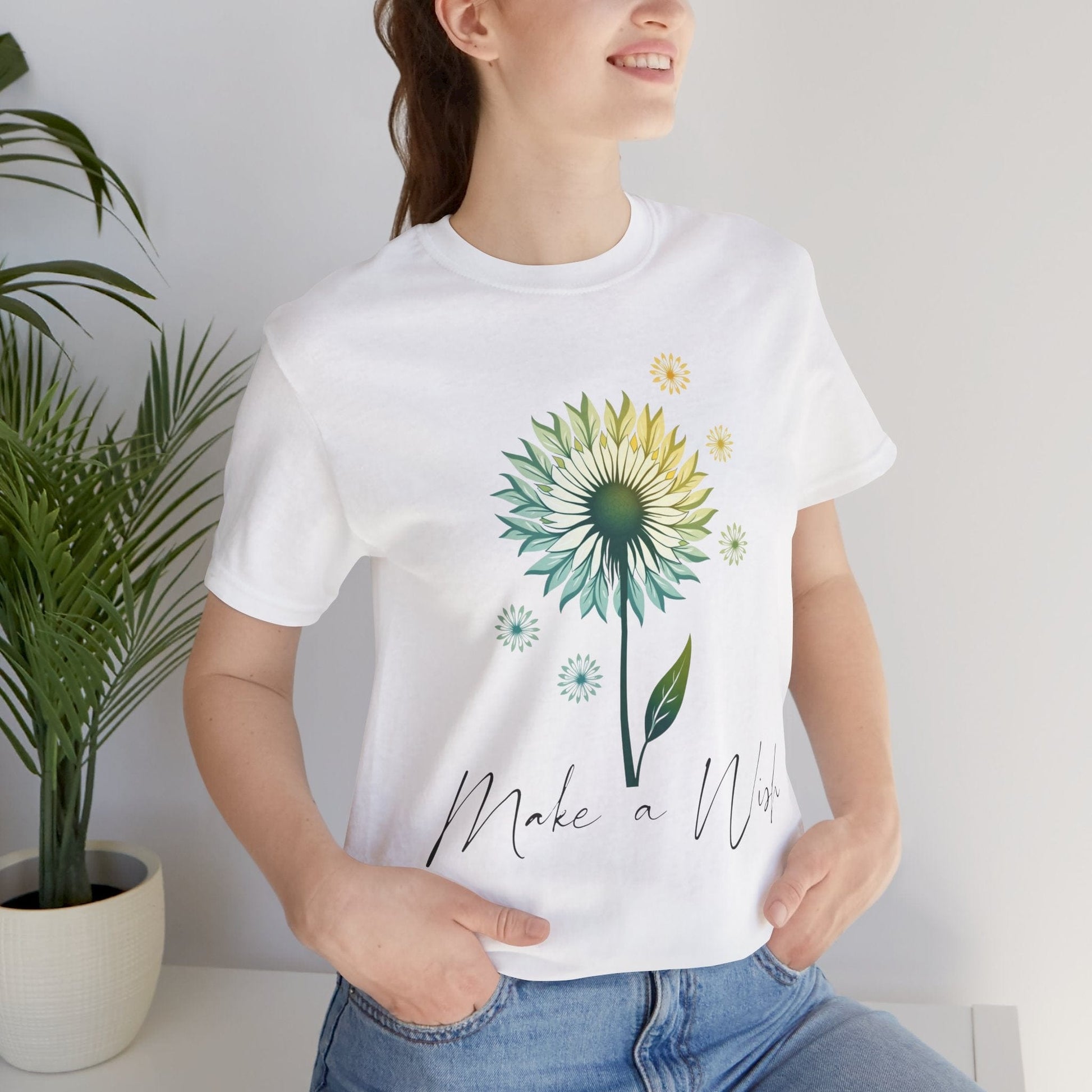 Make a Wish Sunflower T-Shirt | Bright & Cheerful Apparel