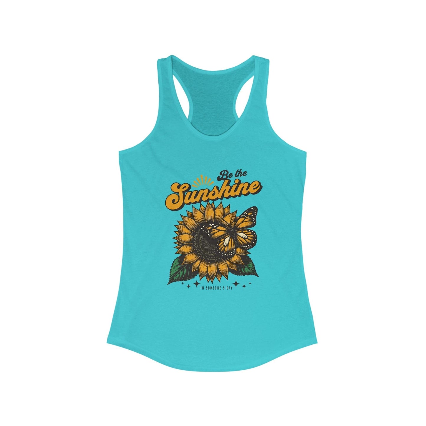 Be the Sunshine Women's Racerback Tank - Summer Vibes, Floral Design