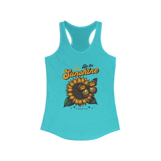 Be the Sunshine Women's Racerback Tank - Summer Vibes, Floral Design