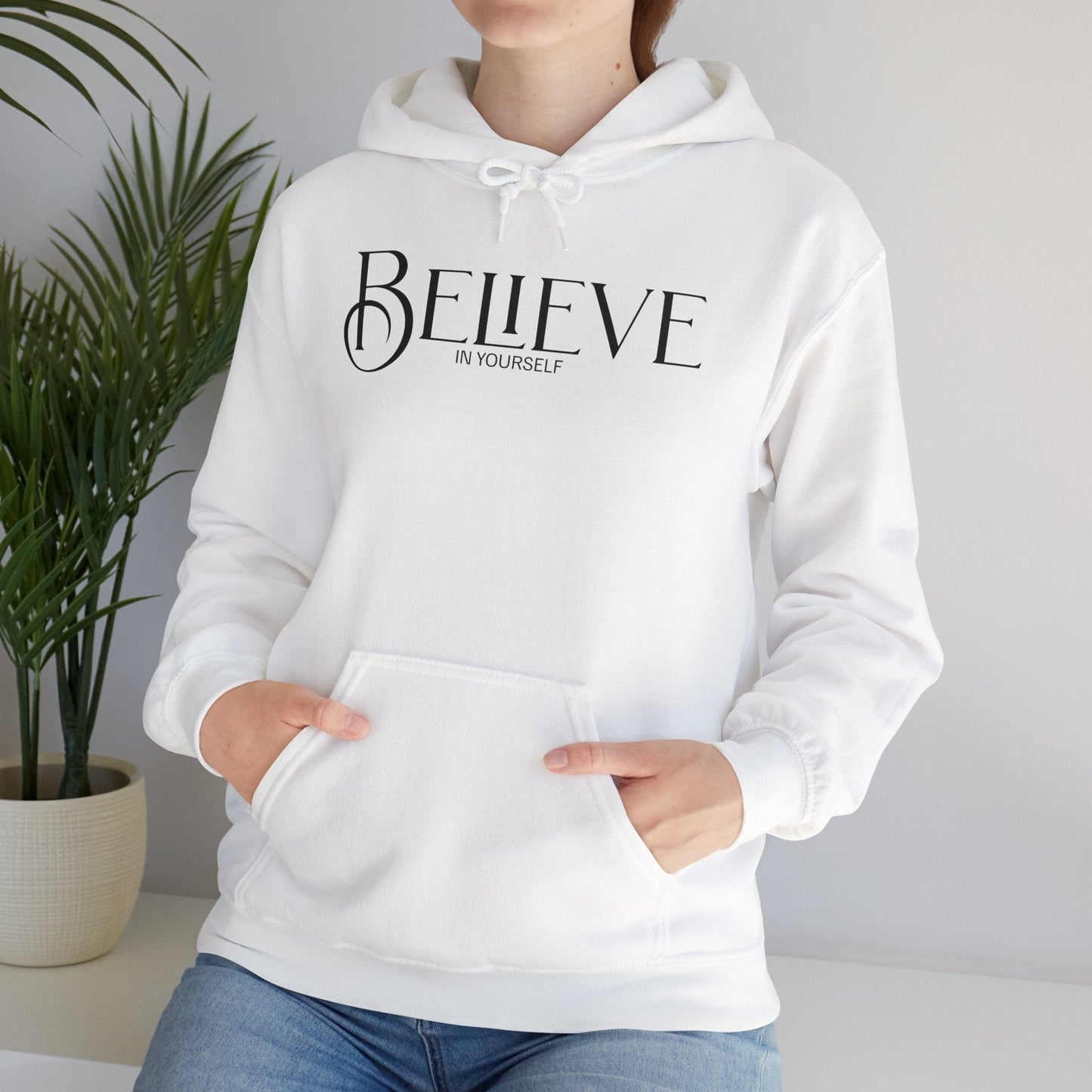 Inspirational Unisex Hooded Sweatshirt | Believe in Yourself