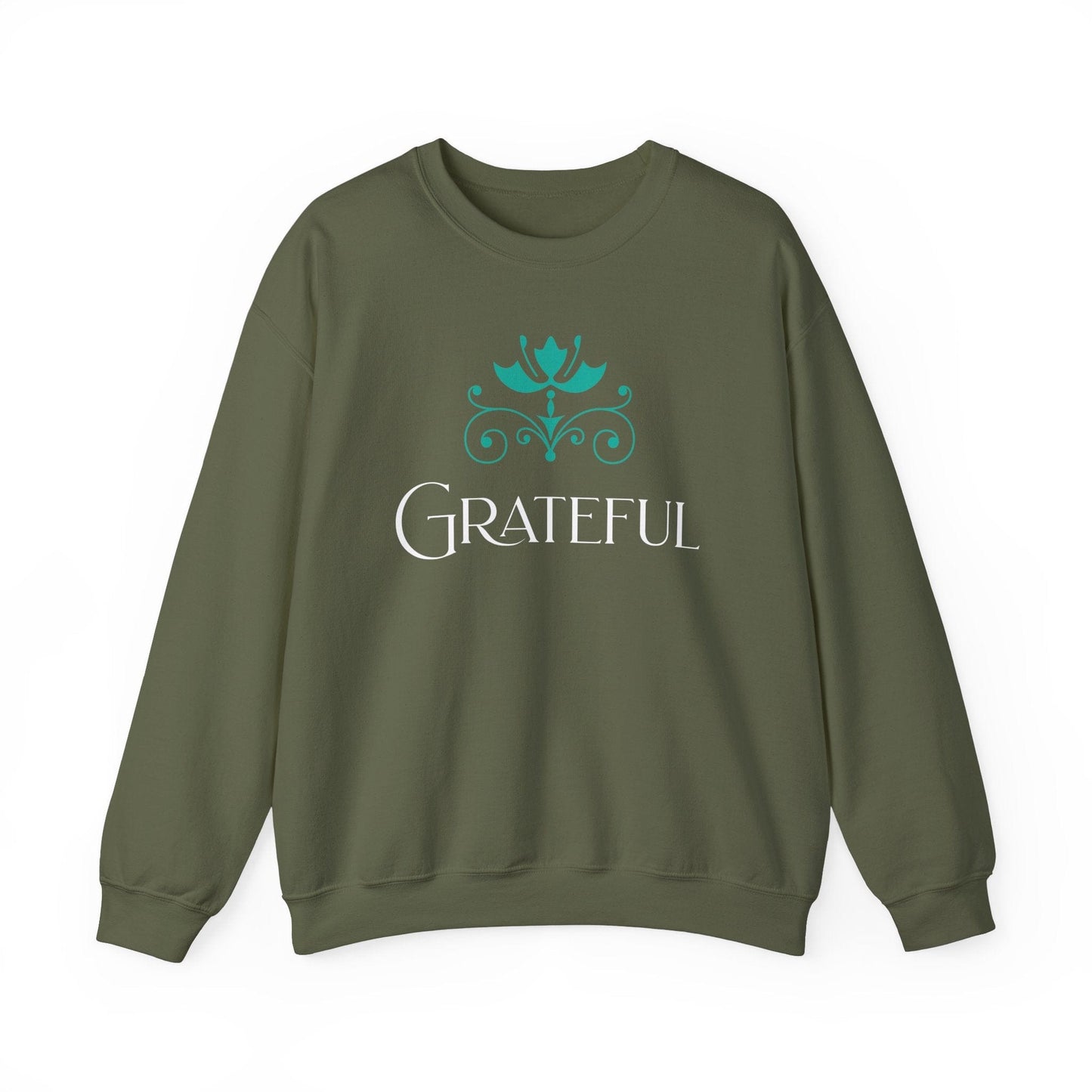 Lotus Crown Relaxed Crewneck Sweatshirt for Comfort and Style