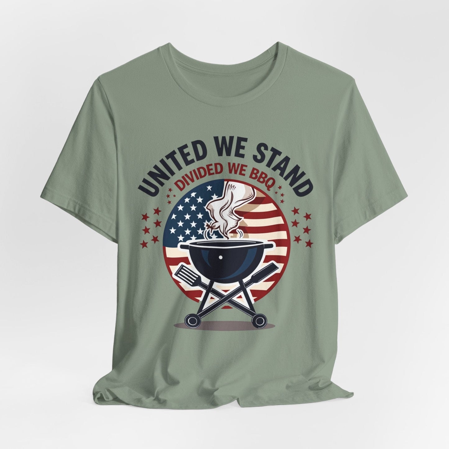 United We Stand Divided We BBQ Patriotic T-Shirt