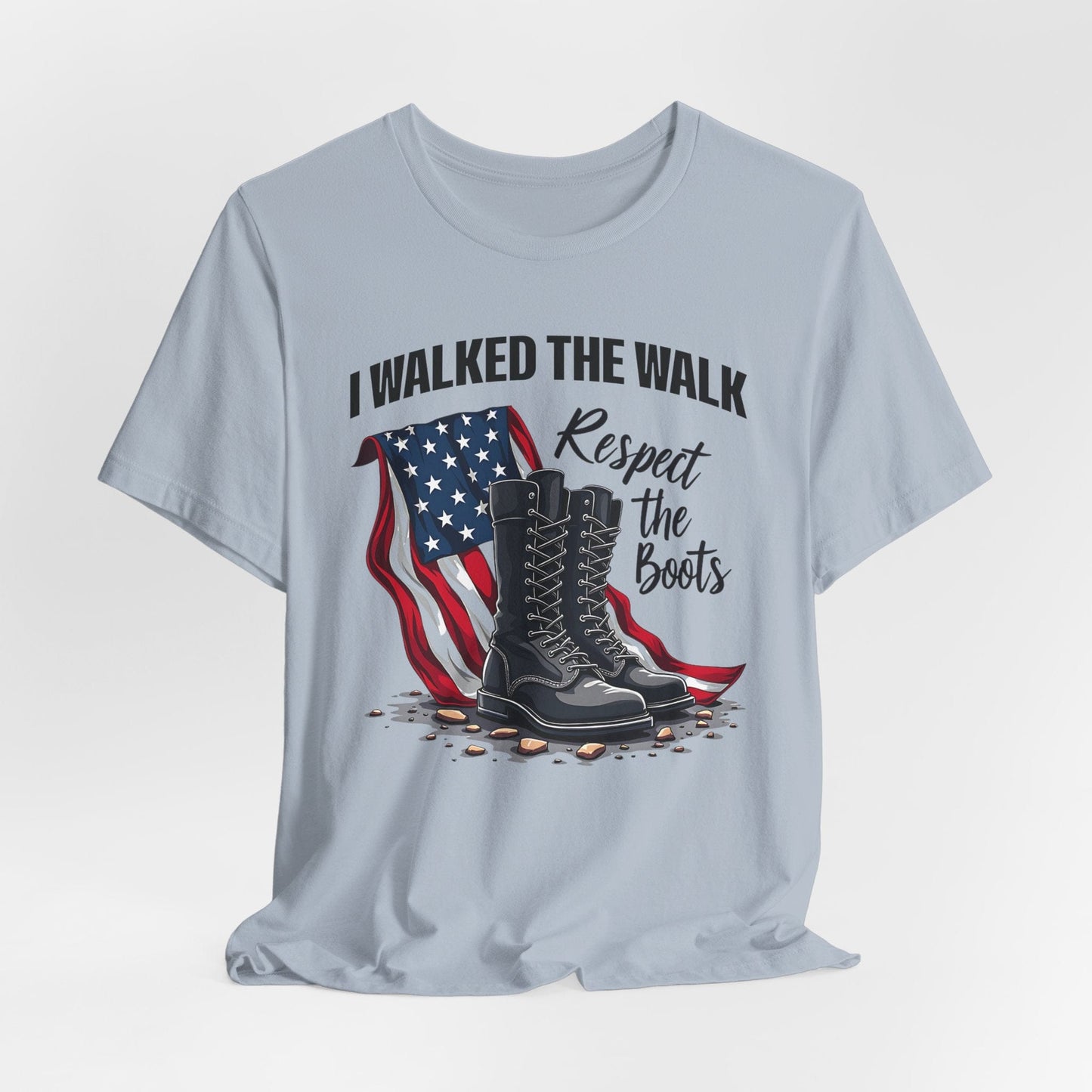 Respect the Boots Graphic T-Shirt for Veterans | Honor & Pride