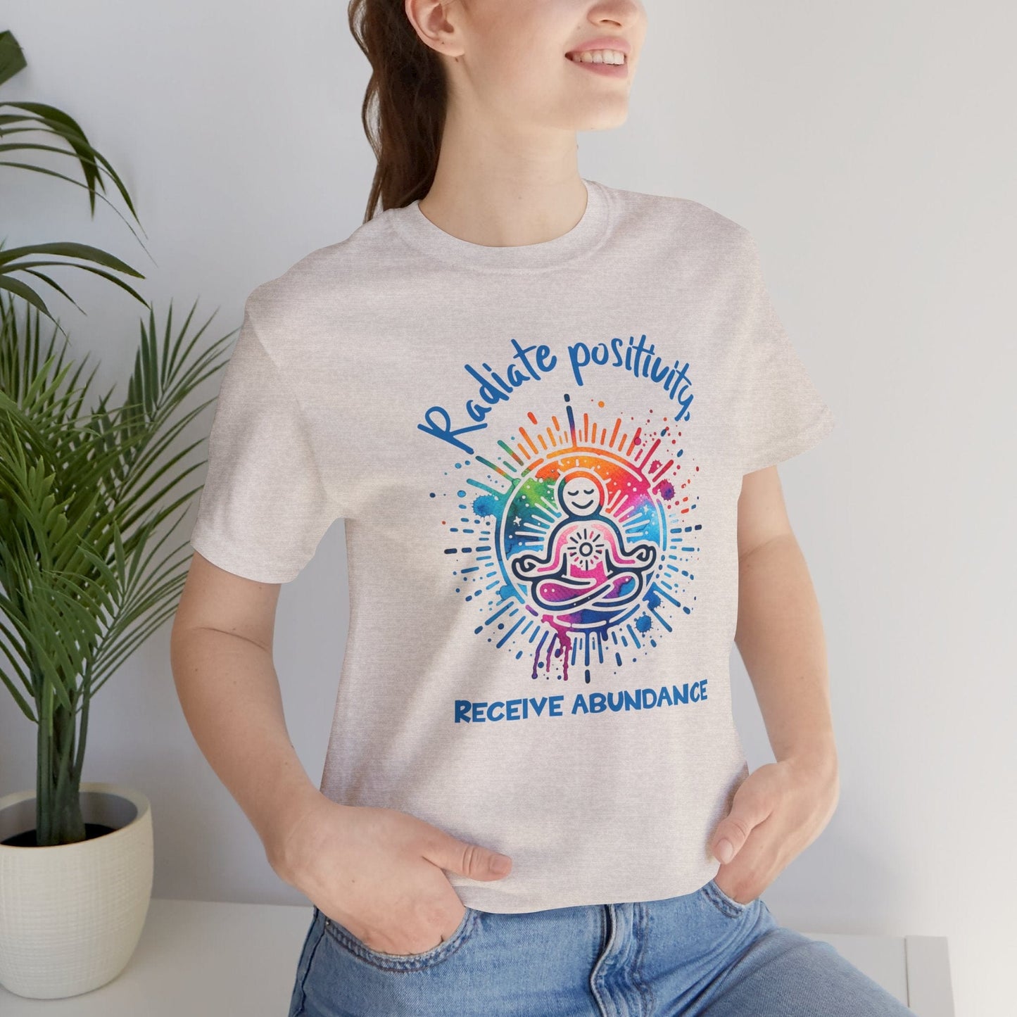 Radiate Positivity Tee - Unisex Jersey Short Sleeve Tee for Abundance Lovers