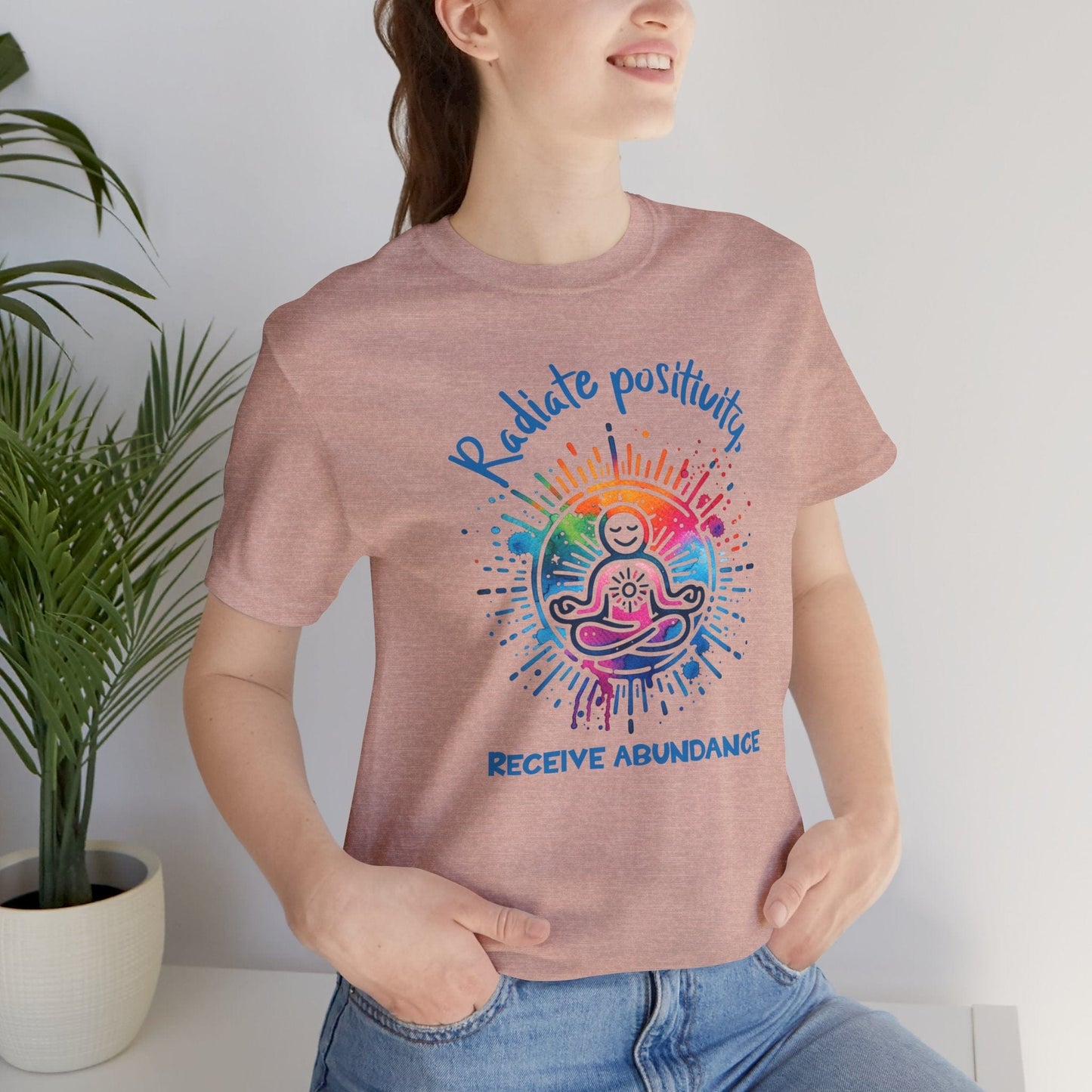 Radiate Positivity Tee - Unisex Jersey Short Sleeve Tee for Abundance Lovers