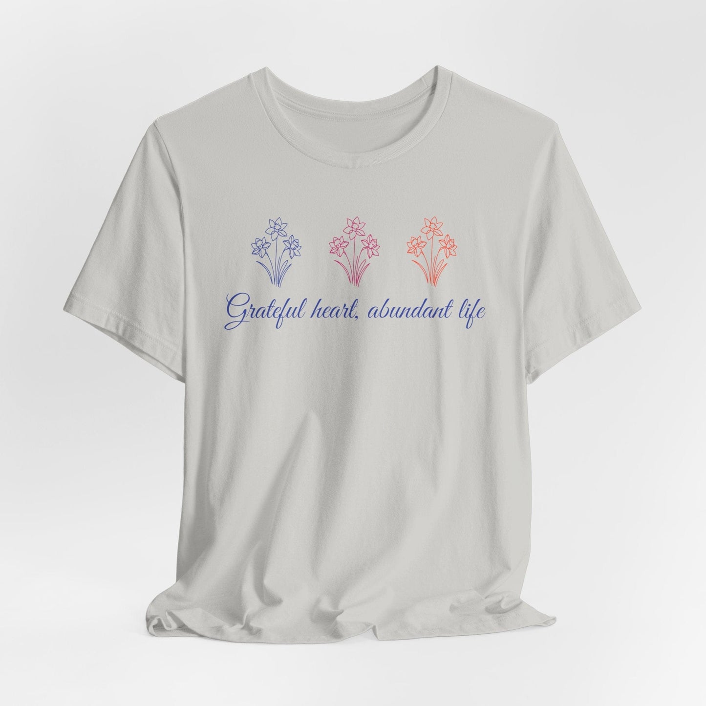 Grateful Heart Tee with Soft Flowers