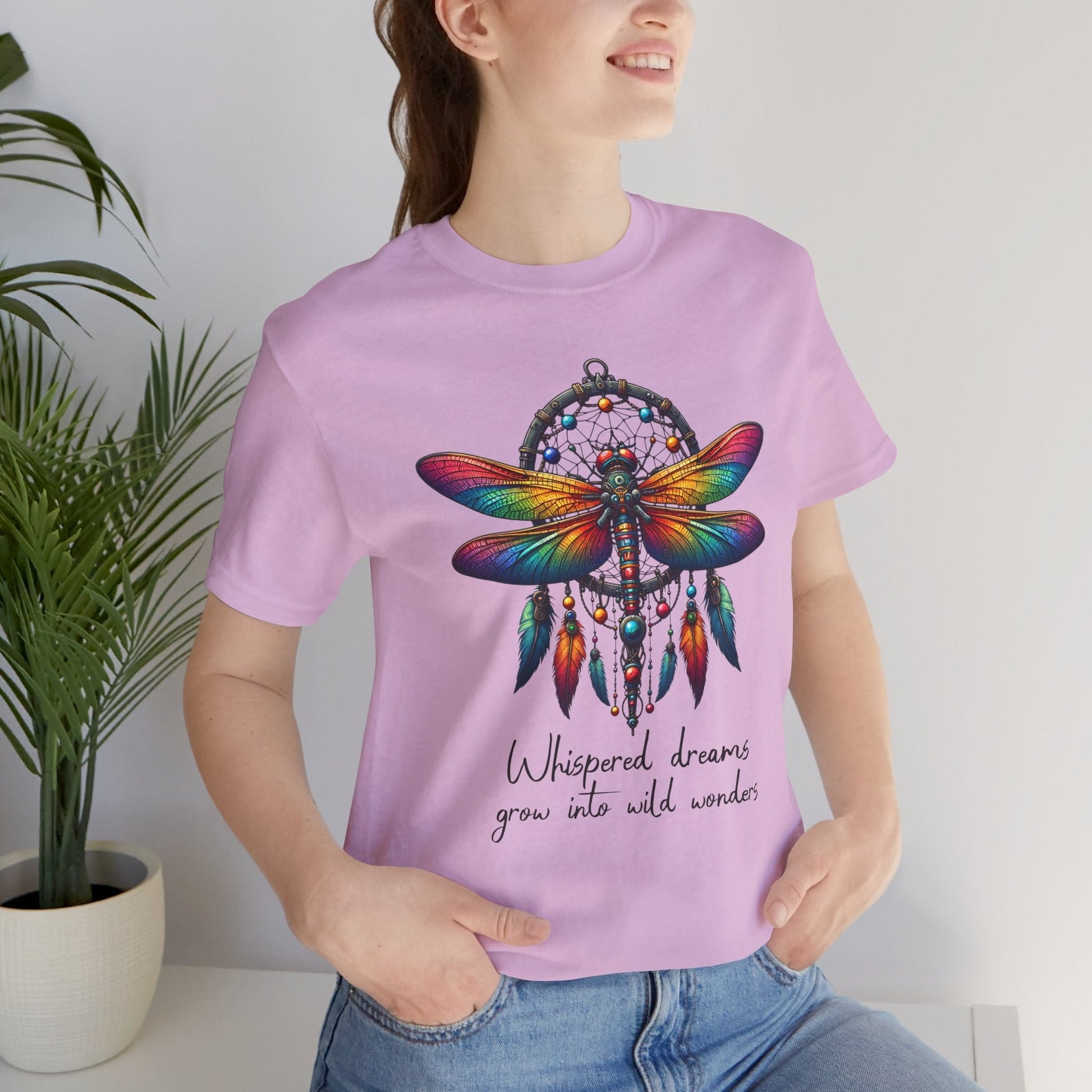 Dreamcatcher Dragonfly Jersey T-Shirt | Boho-Inspired Design