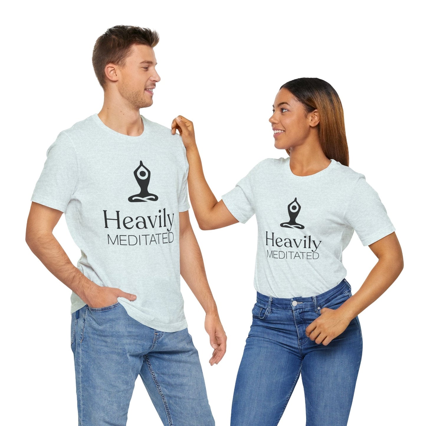 Heavily Meditated Unisex Short Sleeve Tee - Comfortable Yoga & Mindfulness Tee