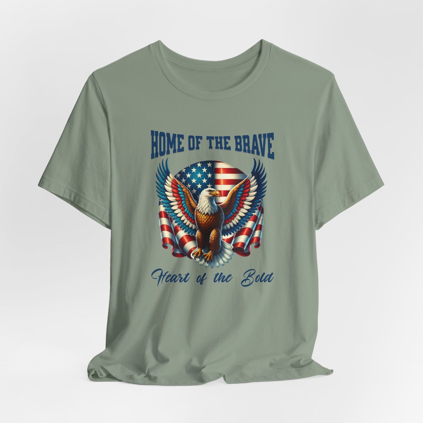 Home of the Brave Eagle Tee - Patriotic Unisex Short Sleeve Shirt