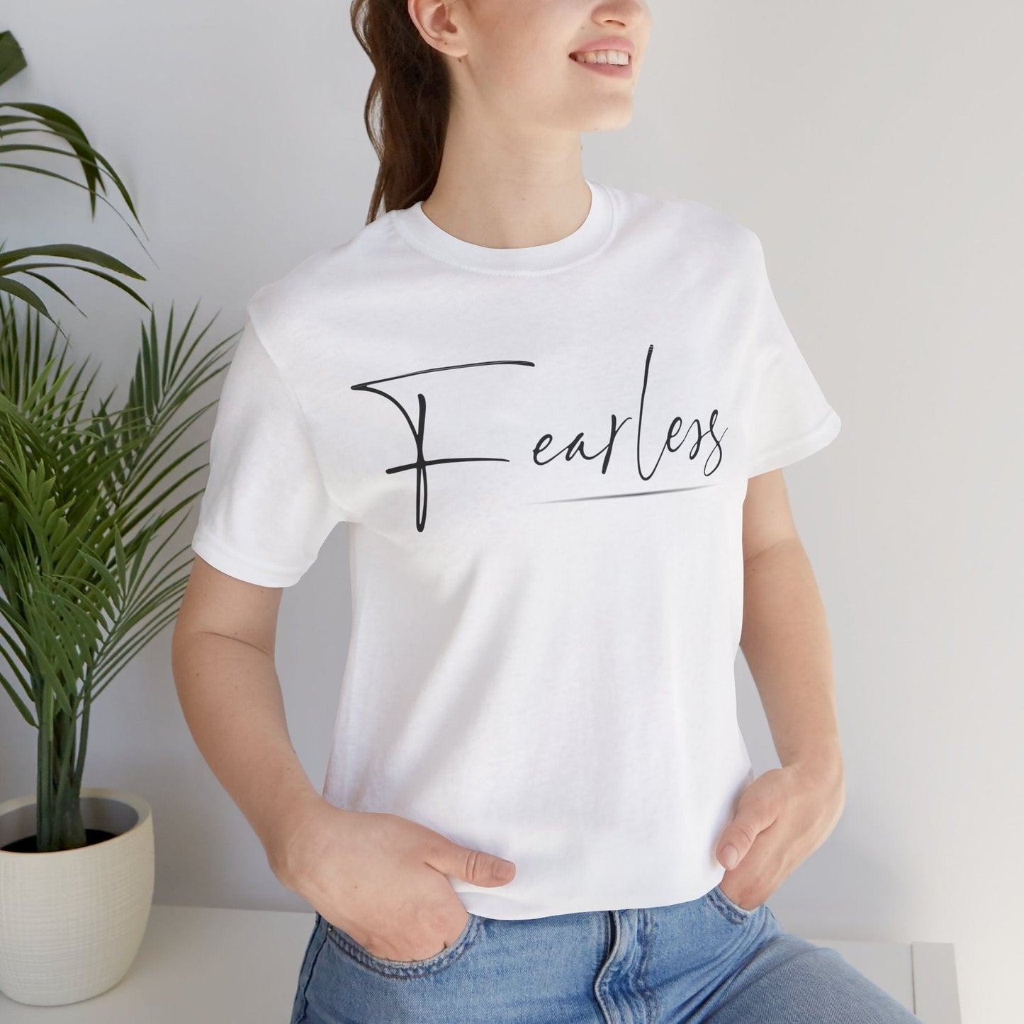 "Fearless" Short Sleeve T-Shirt - Empowering Shirt for Confident Living