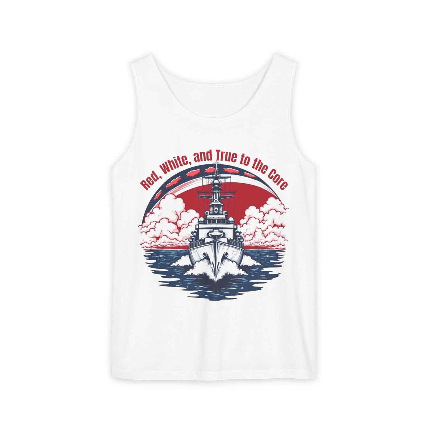Patriotic Navy Ship Tank Top | Bold & Proud Design