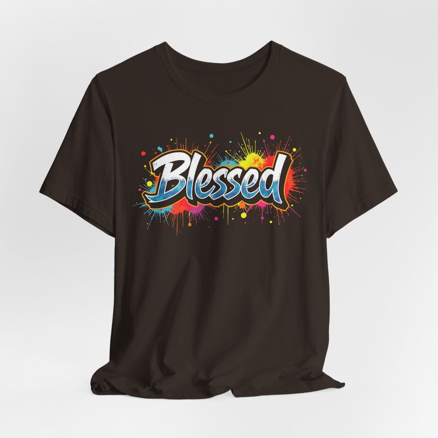 Blessed - Jersey Short Sleeve T-Shirt - Colorful Positive Vibes T-Shirt