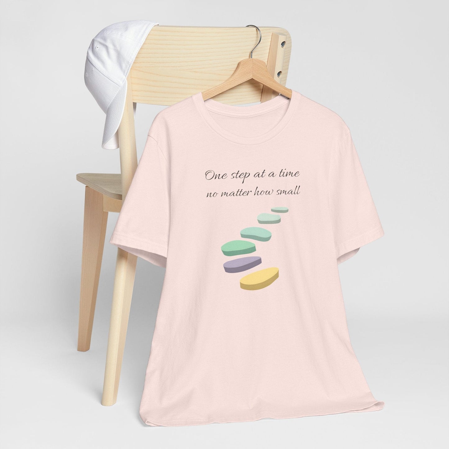 Motivational Quote Unisex Jersey Tee - "One Step at a Time"