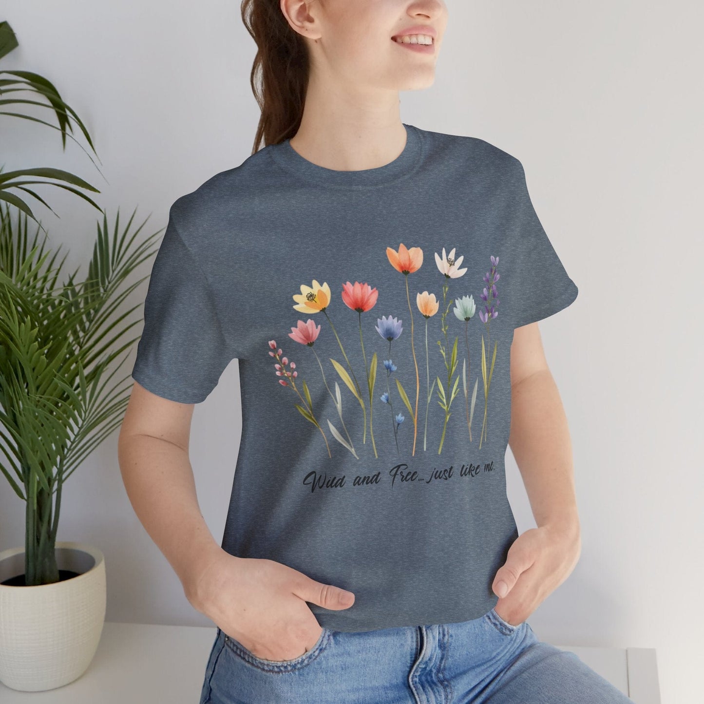 Wildflower Garden Unisex Tee - Floral Short Sleeve Shirt