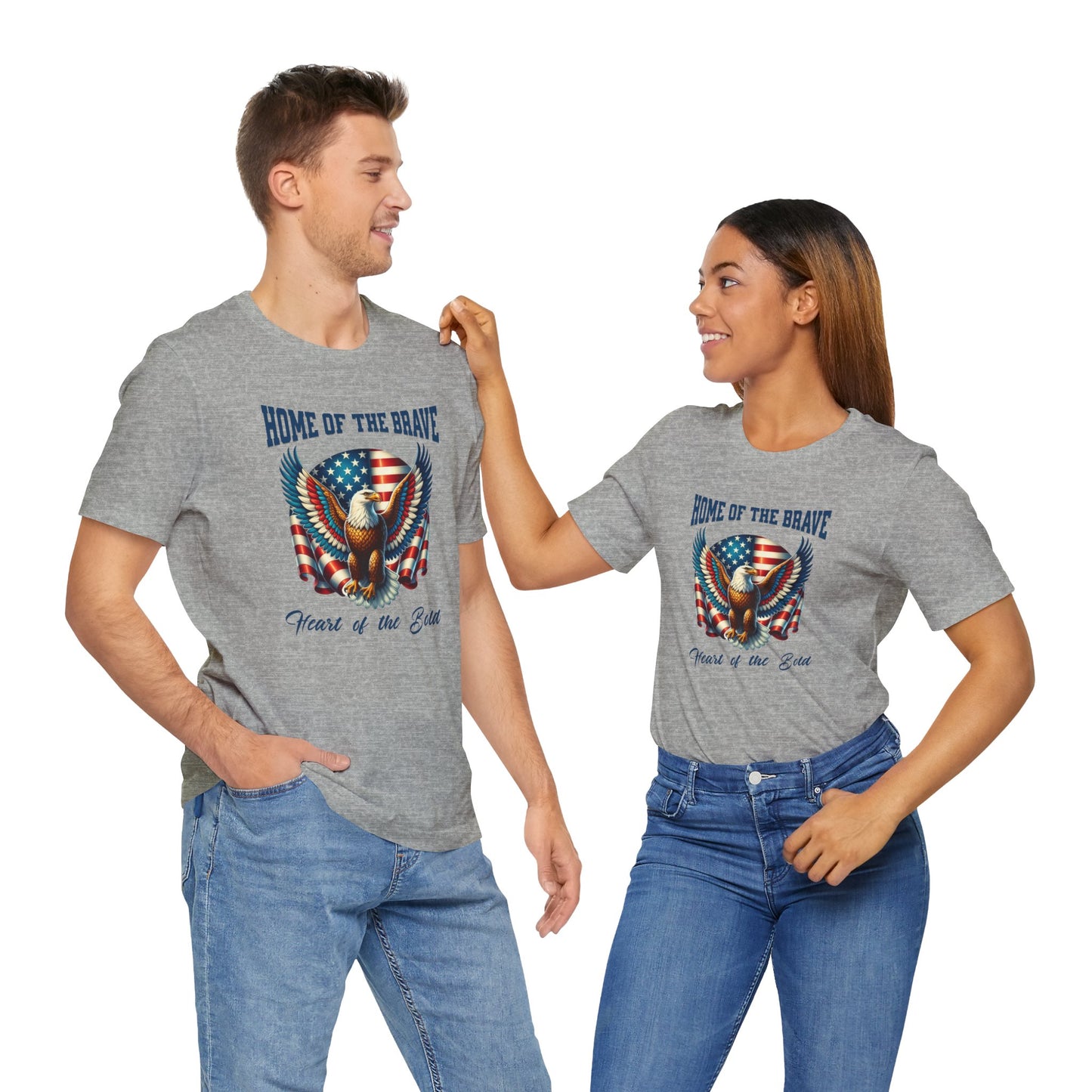 Home of the Brave Eagle Tee - Patriotic Unisex Short Sleeve Shirt