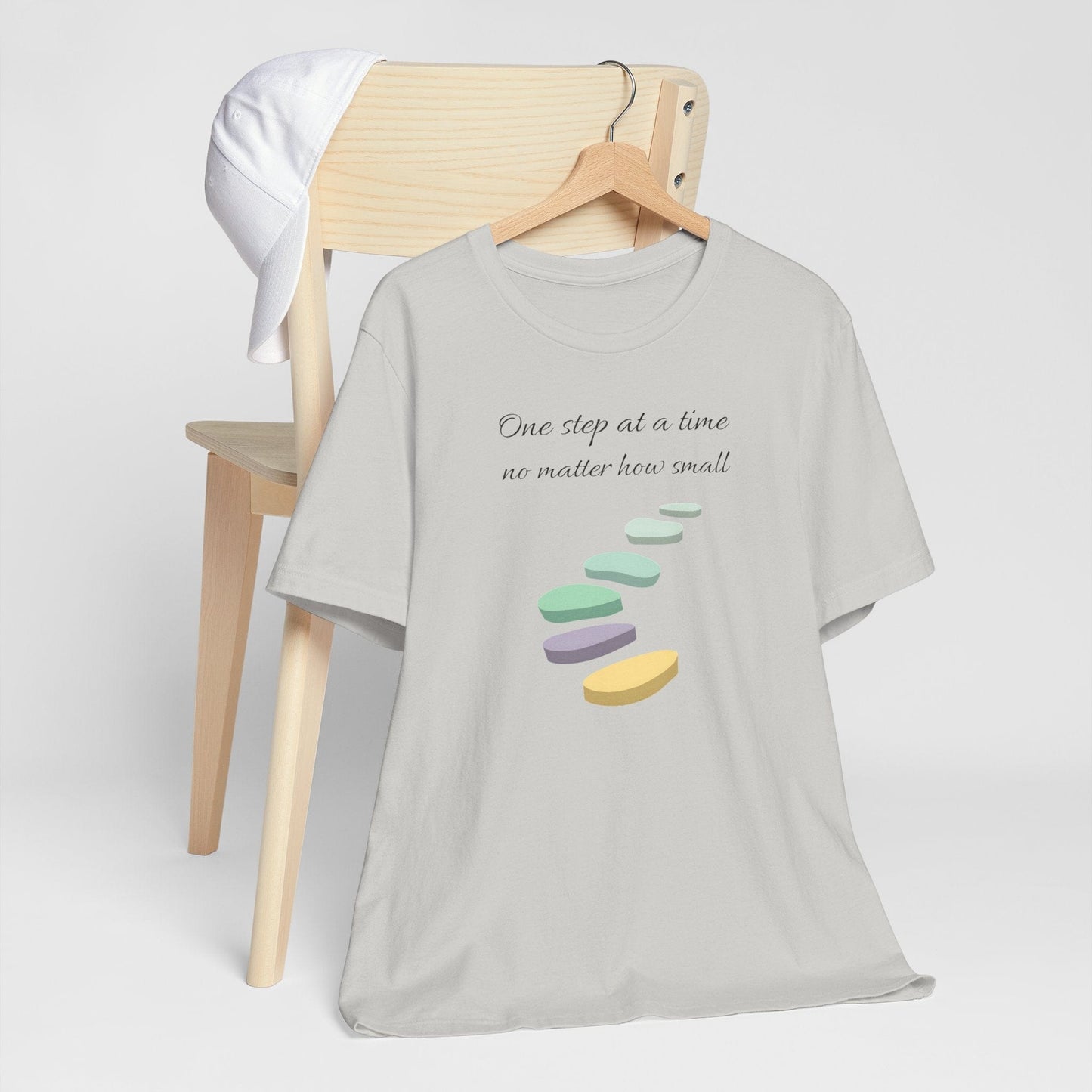 Motivational Quote Unisex Jersey Tee - "One Step at a Time"