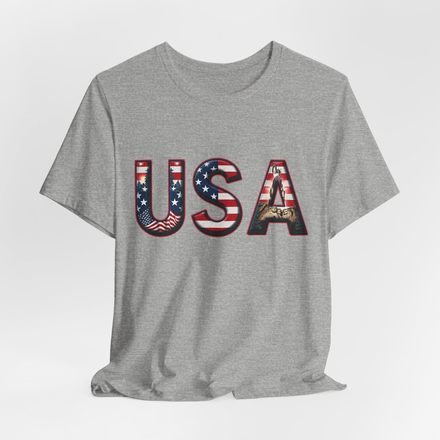 Patriotic USA Graphic T-Shirt - Unisex Short Sleeve Shirt